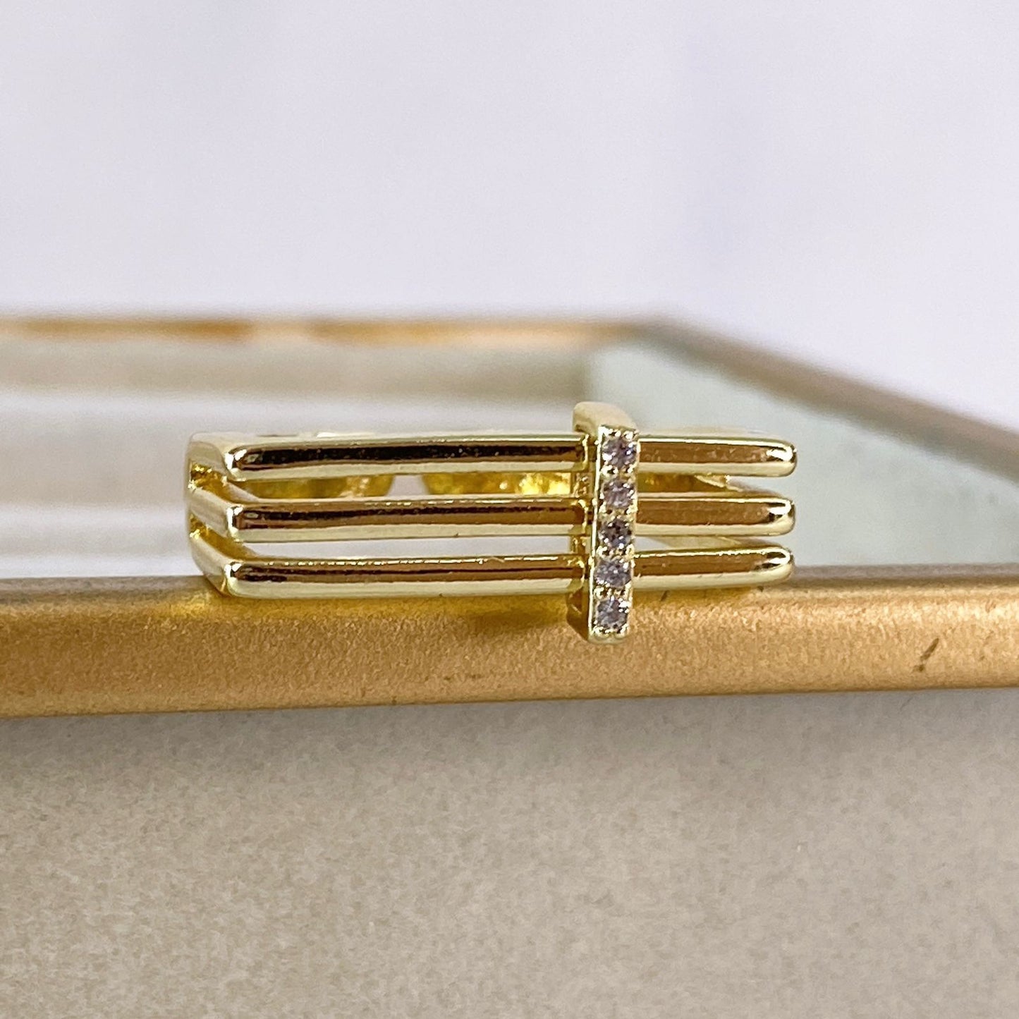 Anillo de Chapa de Oro Ajustable ACO1330-1