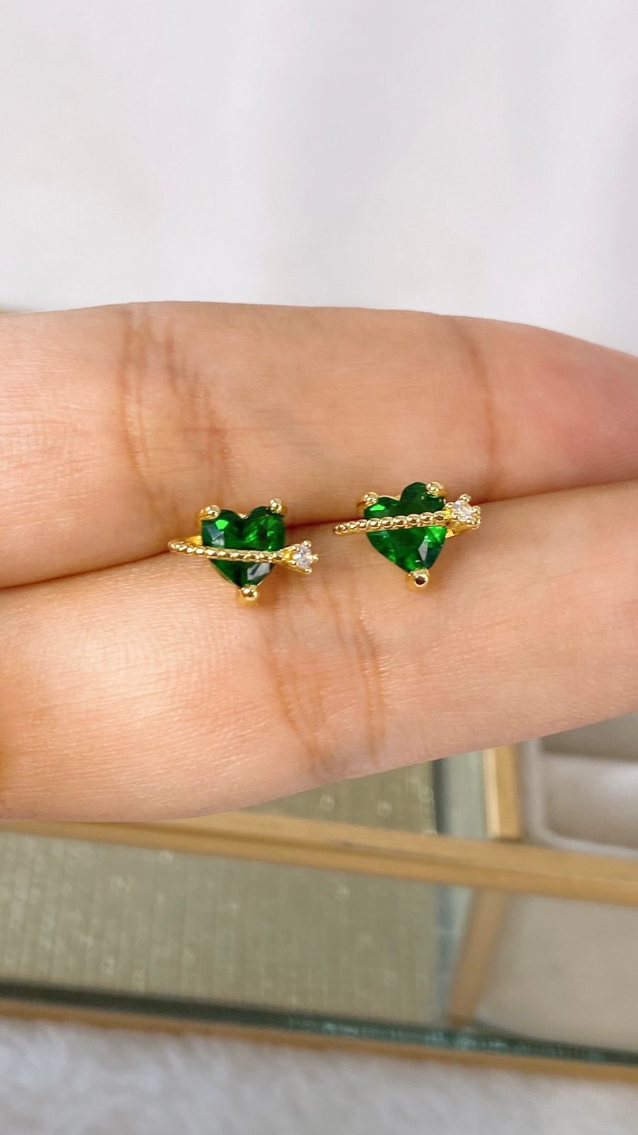 Arete de Chapa de Oro COA1916-4