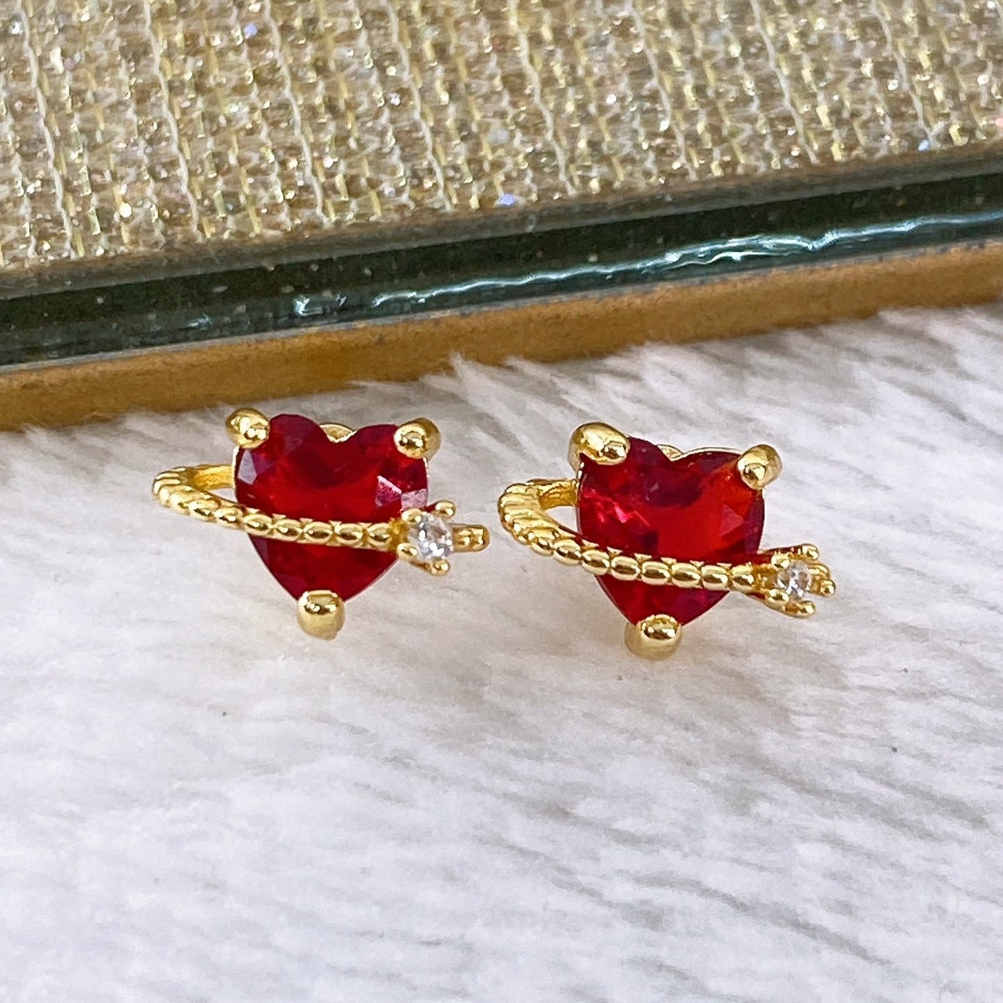 Arete de Chapa de Oro COA1916-3