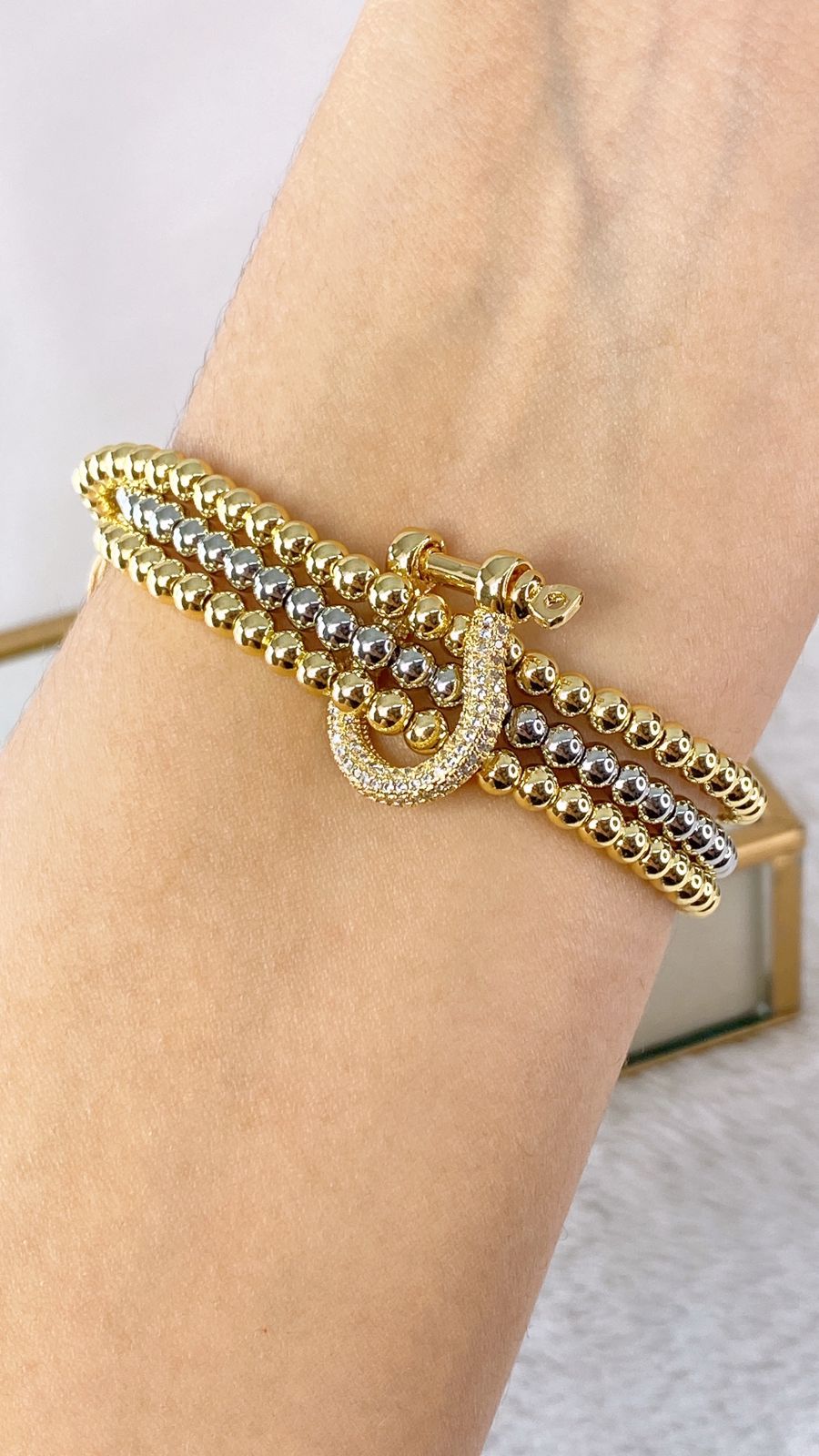 Pulsera Chapa de Oro COP1515-1