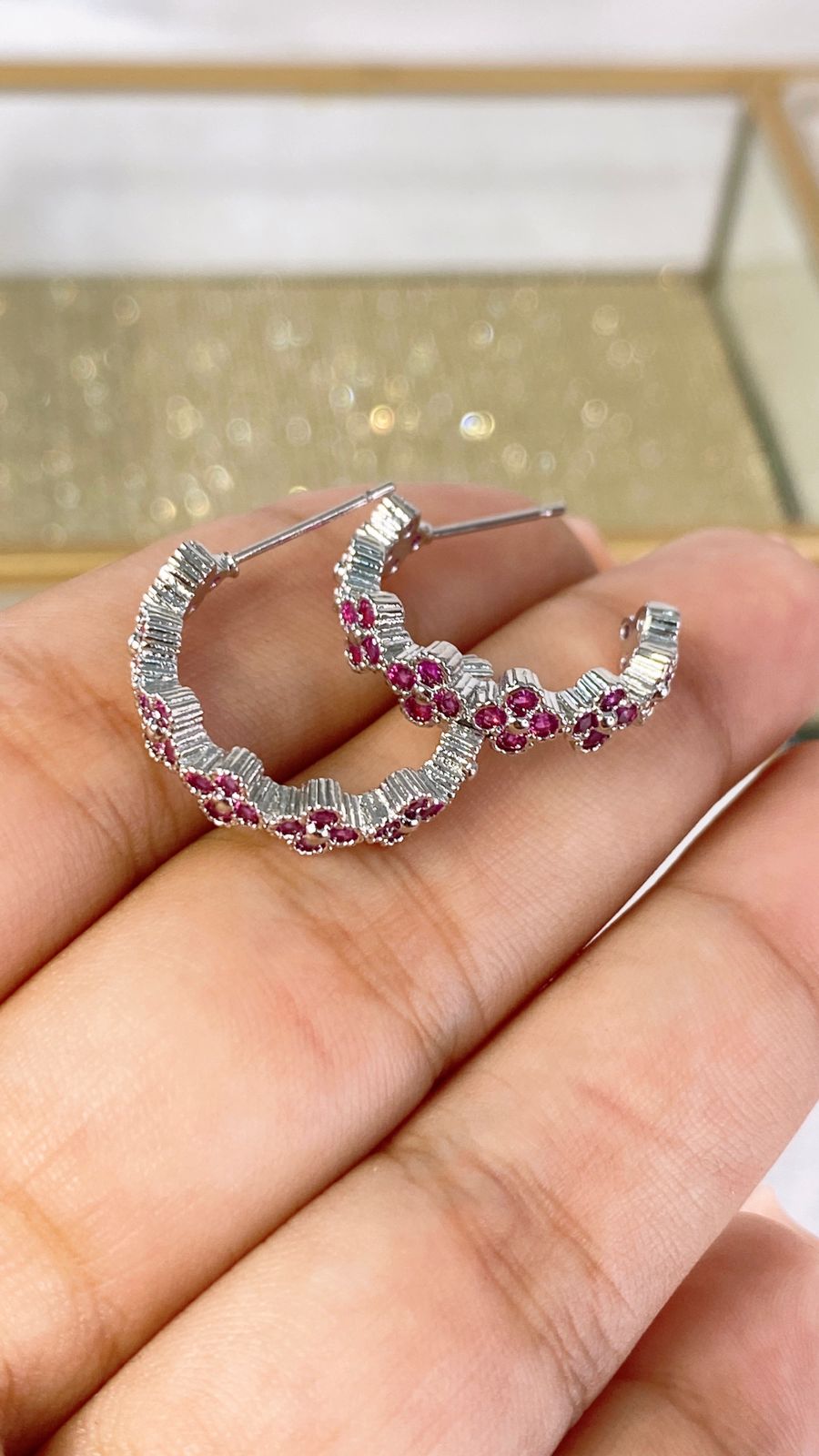 Arete de Chapa de Oro COA1920-2