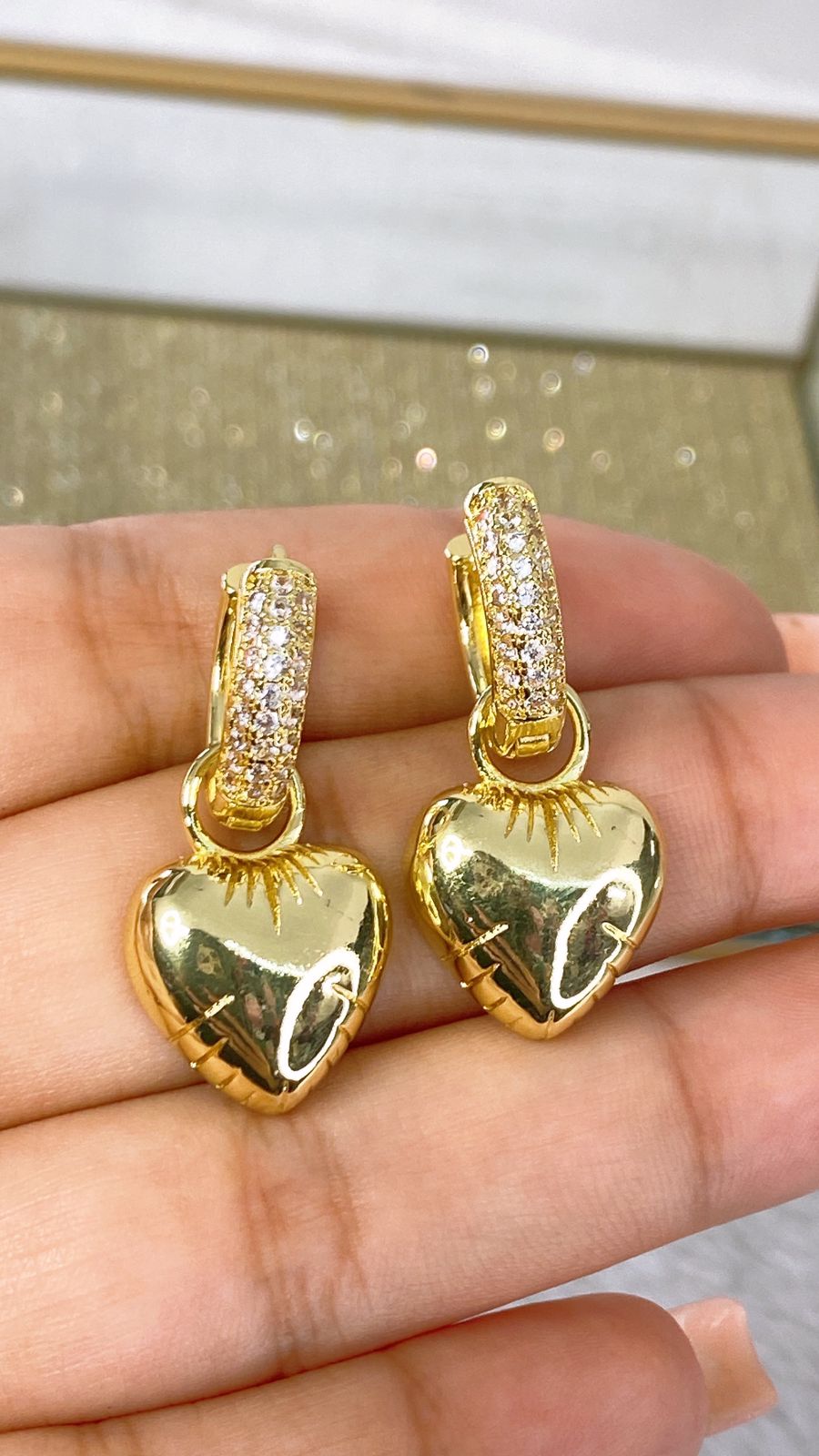 Arete de Chapa de Oro COA1925-1