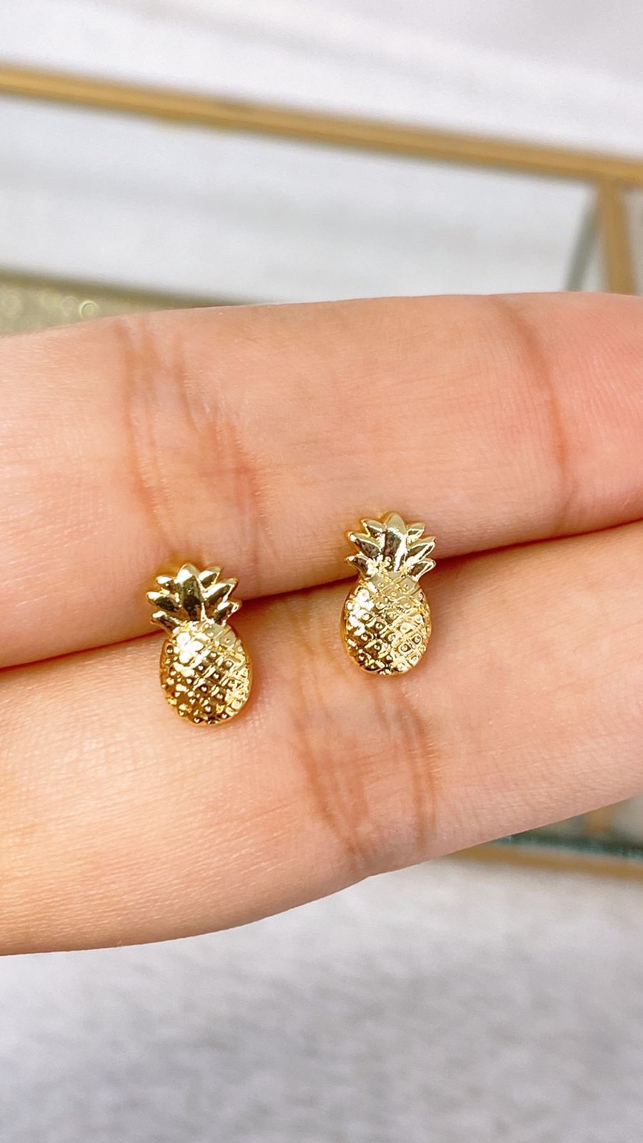 Arete de Chapa de Oro COA1927-1