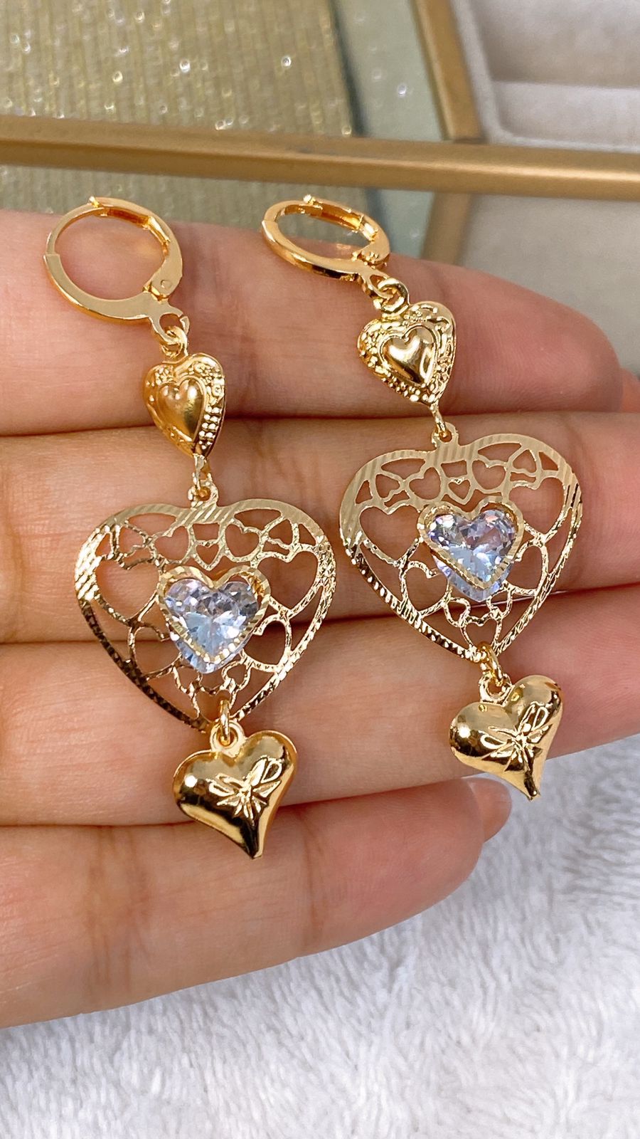 Arete de Chapa de Oro COA1966-1
