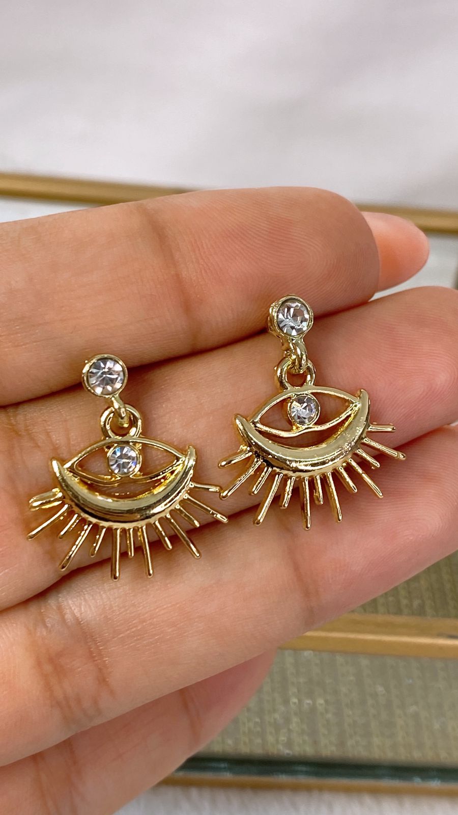 Arete de Chapa de Oro COA1965-5