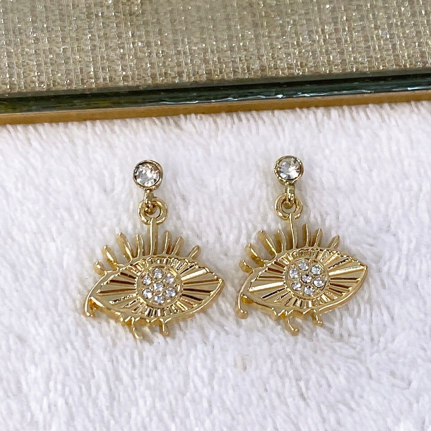 Arete de Chapa de Oro COA1965-6