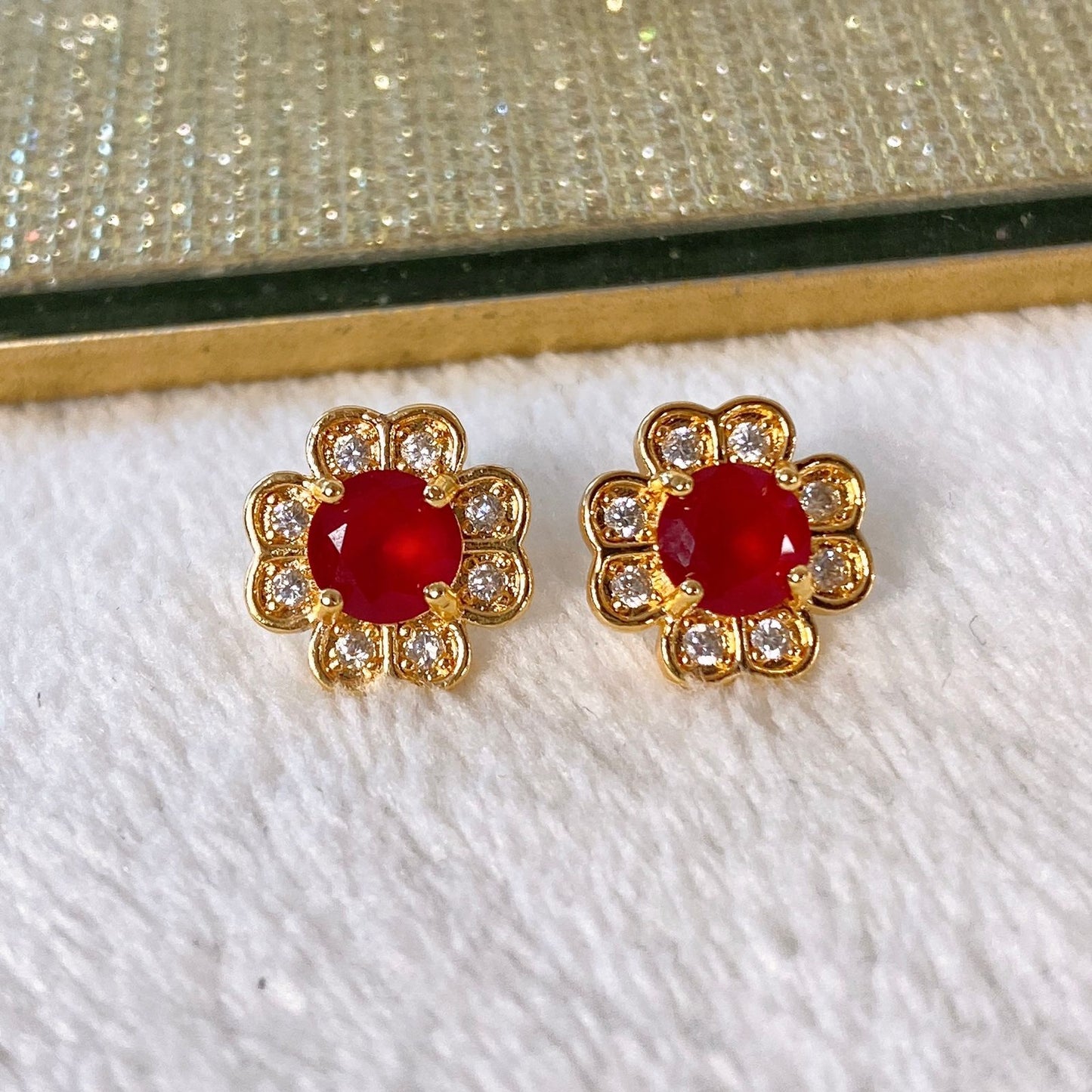 Arete de Chapa de Oro COA1971-4