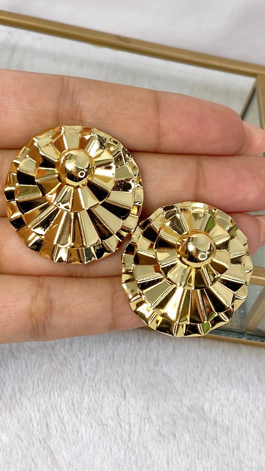 Arete de Chapa de Oro COA1983-1