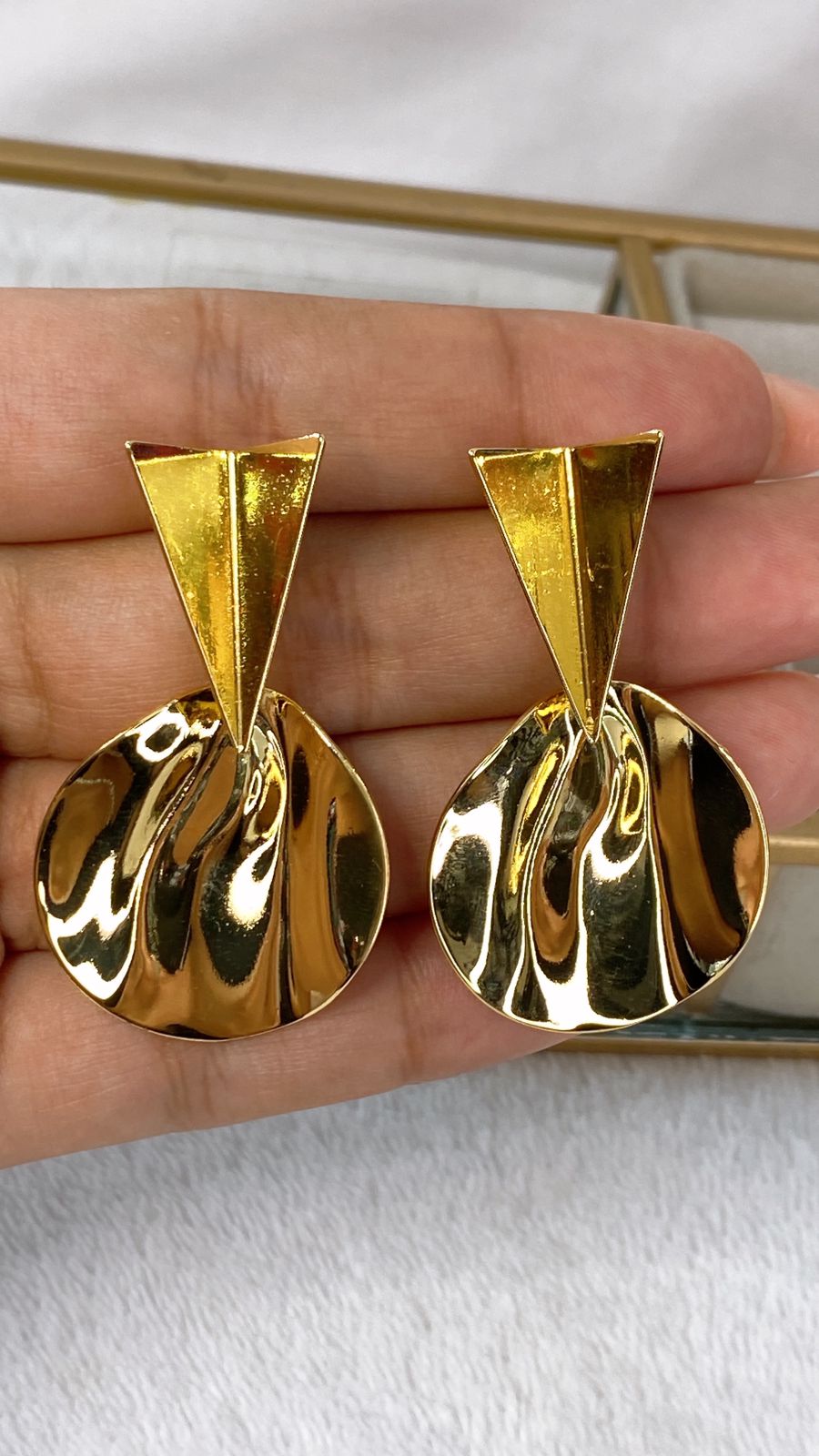 Arete de Chapa de Oro COA1985-1