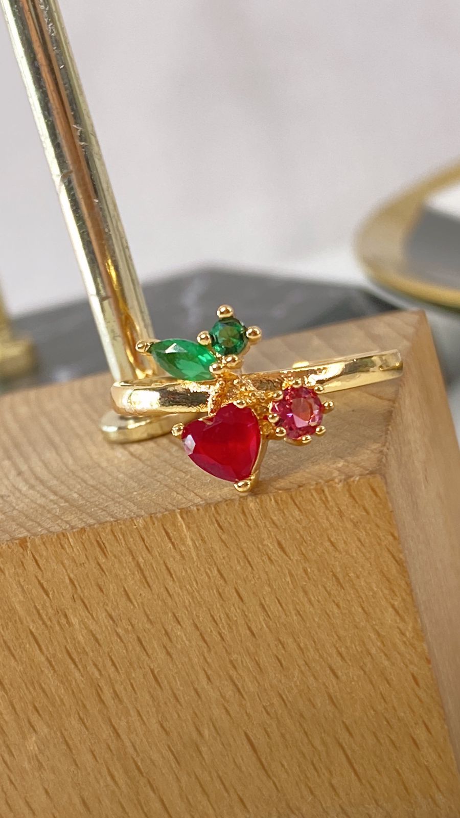 Anillo de Chapa de Oro Ajustable ACO1362-1