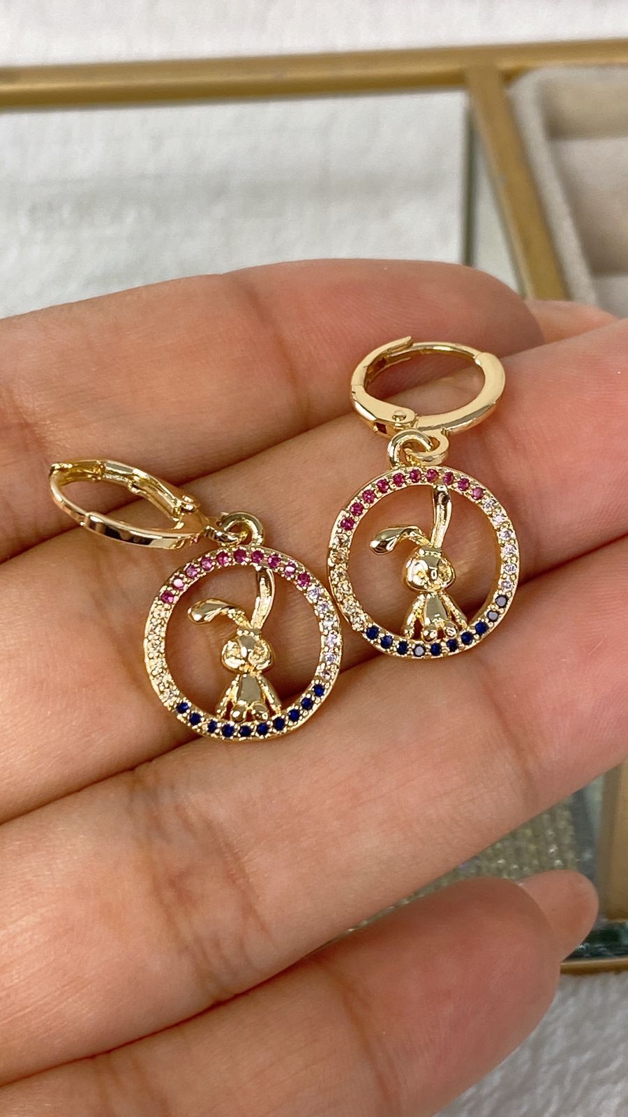 Arete de Chapa de Oro COA1991-3