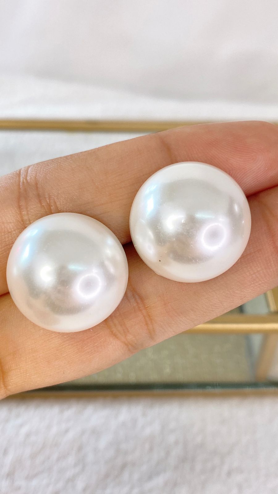 Arete de Acero Inoxidable Dorado GRANDE AAI1763-1