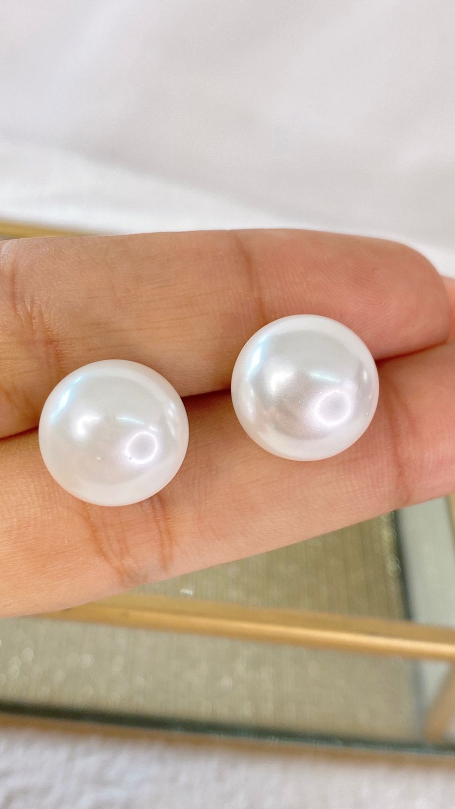 Arete de Acero Inoxidable Dorado Chico AAI1762-1