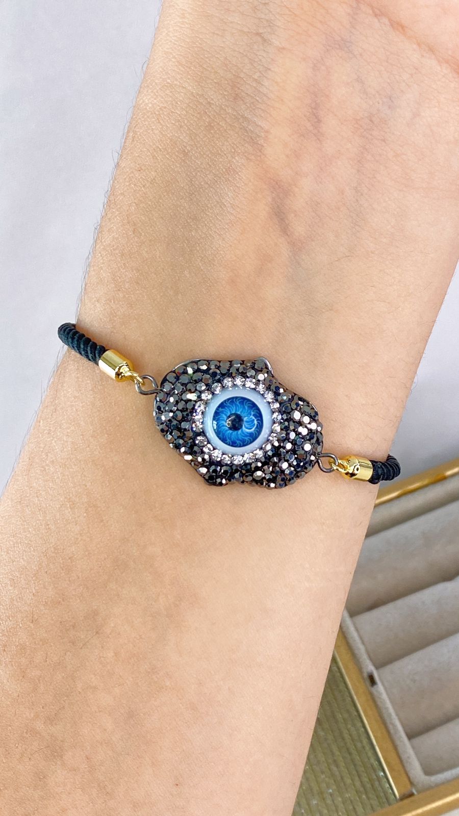 Pulsera trenzada con Cristales y Zirconia COP1574-2