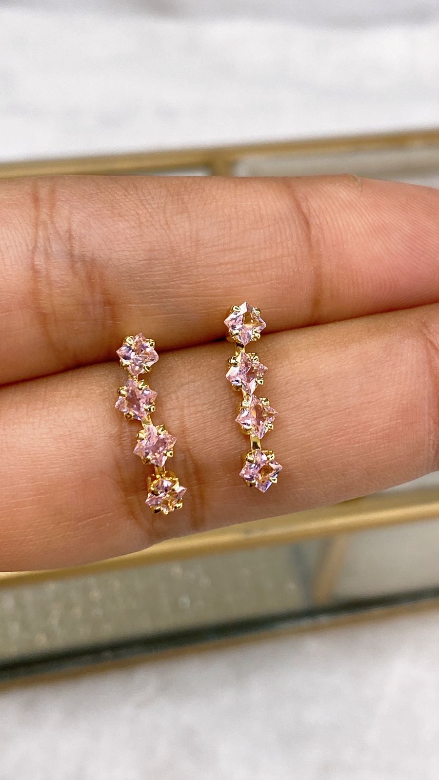 Arete de Chapa de Oro COA2019-6