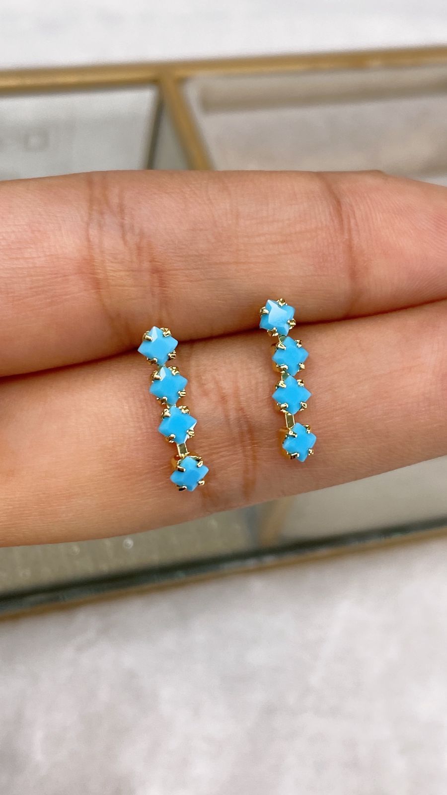 Arete de Chapa de Oro COA2019-5