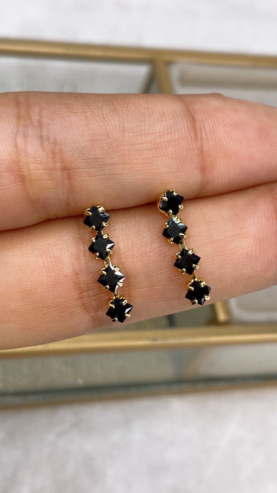 Arete de Chapa de Oro COA2137-2