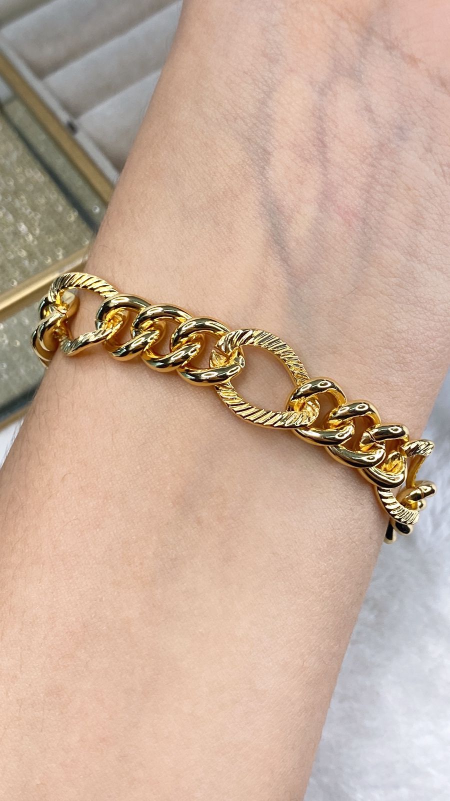 Pulsera de Chapa de Oro COP1580-1