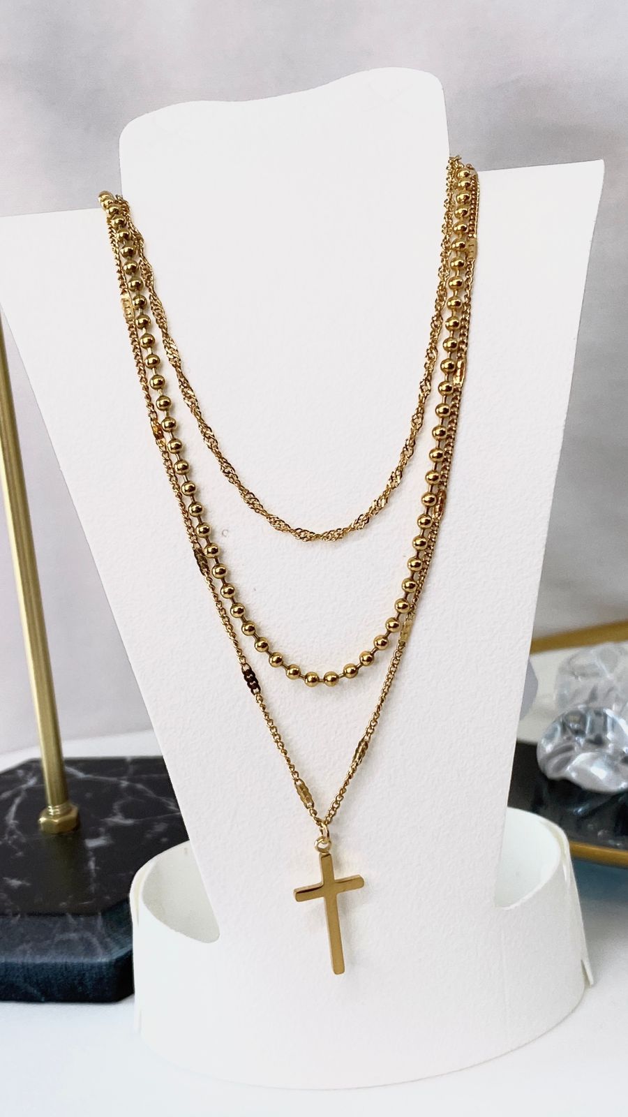 Collar triple de Acero Inoxidable CAI2603-1