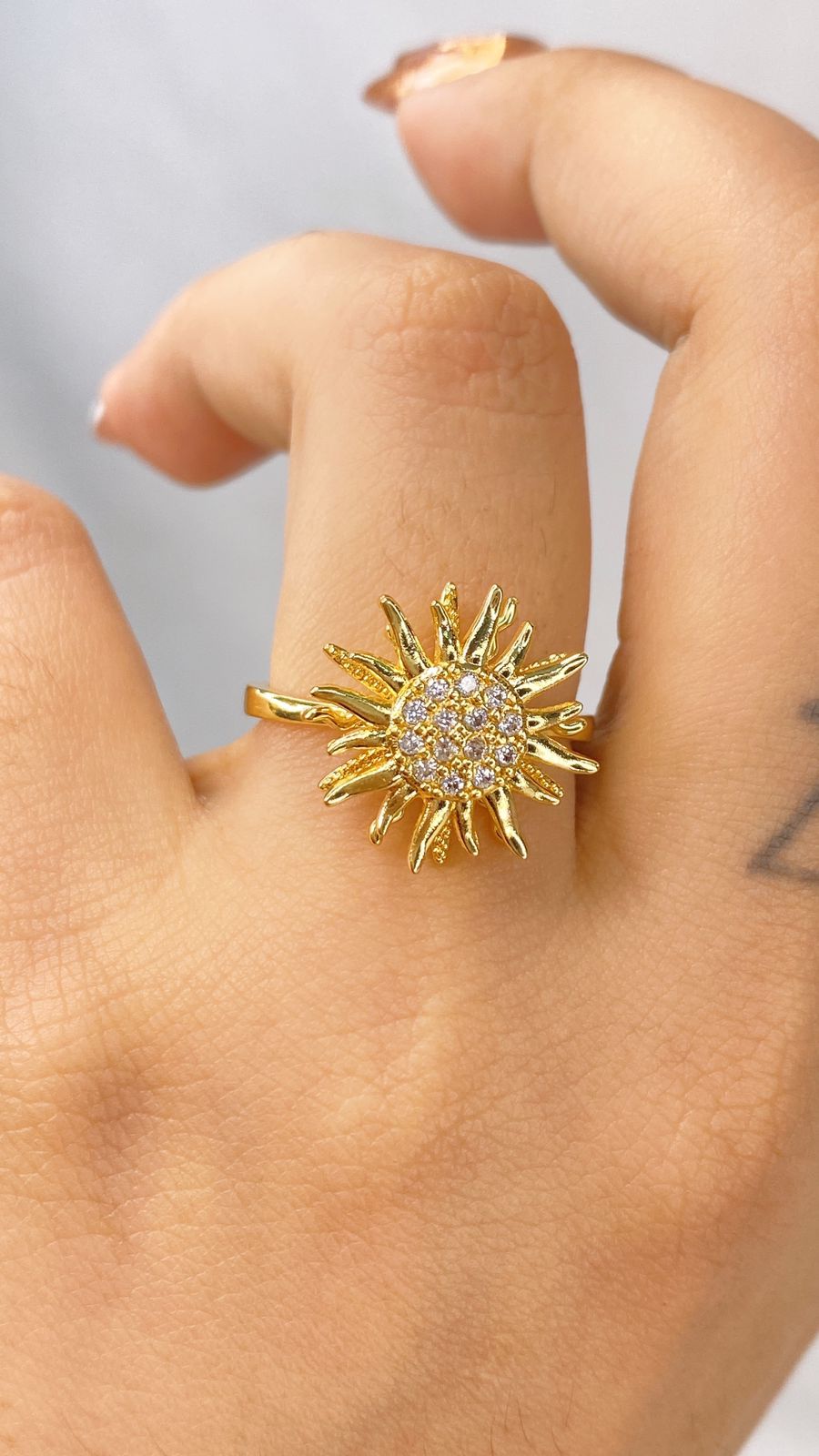 Anillo de Chapa de Oro Giratorio Ajustable ACO1406-1
