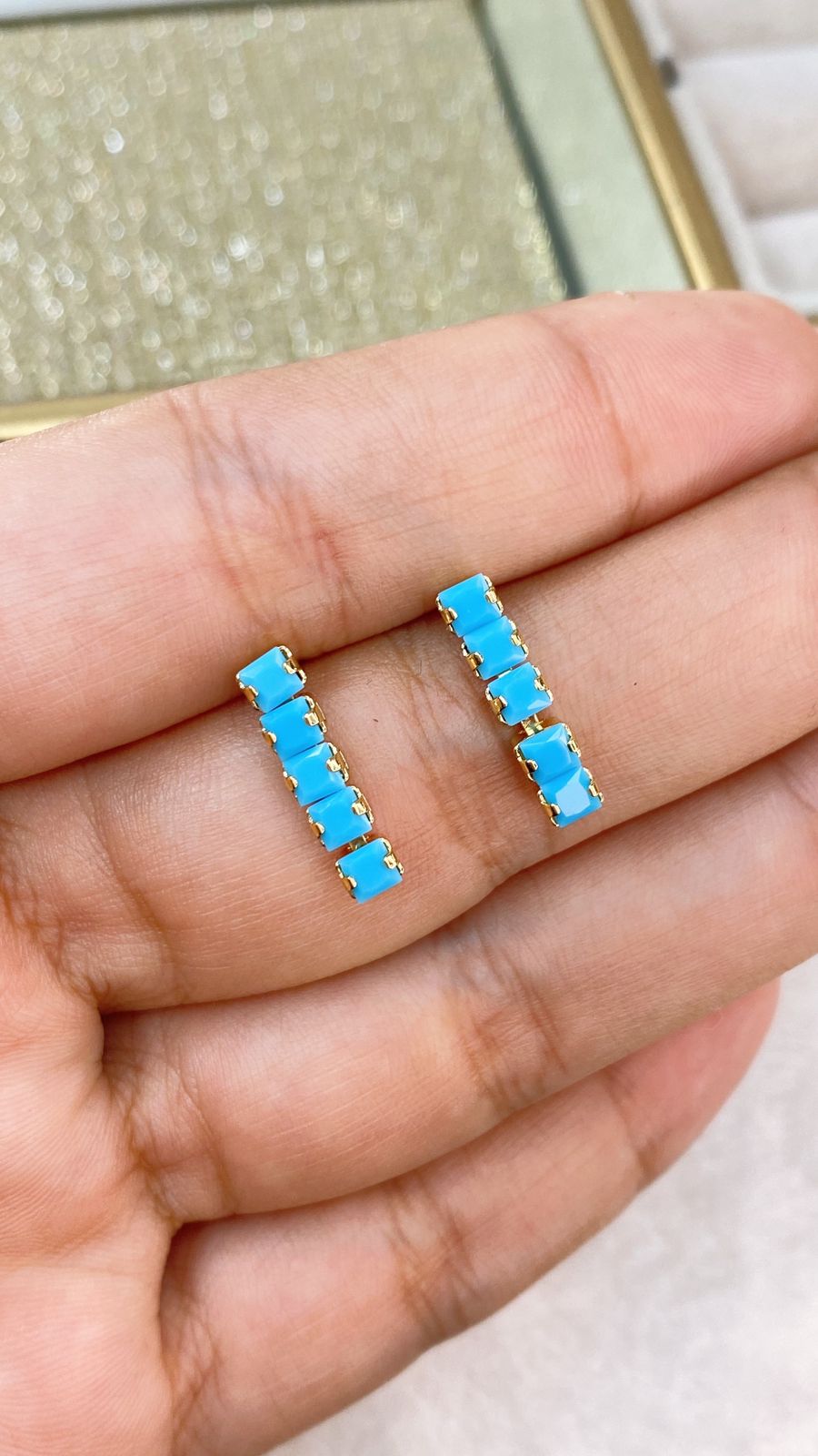 Arete de Chapa de Oro COA2142-1