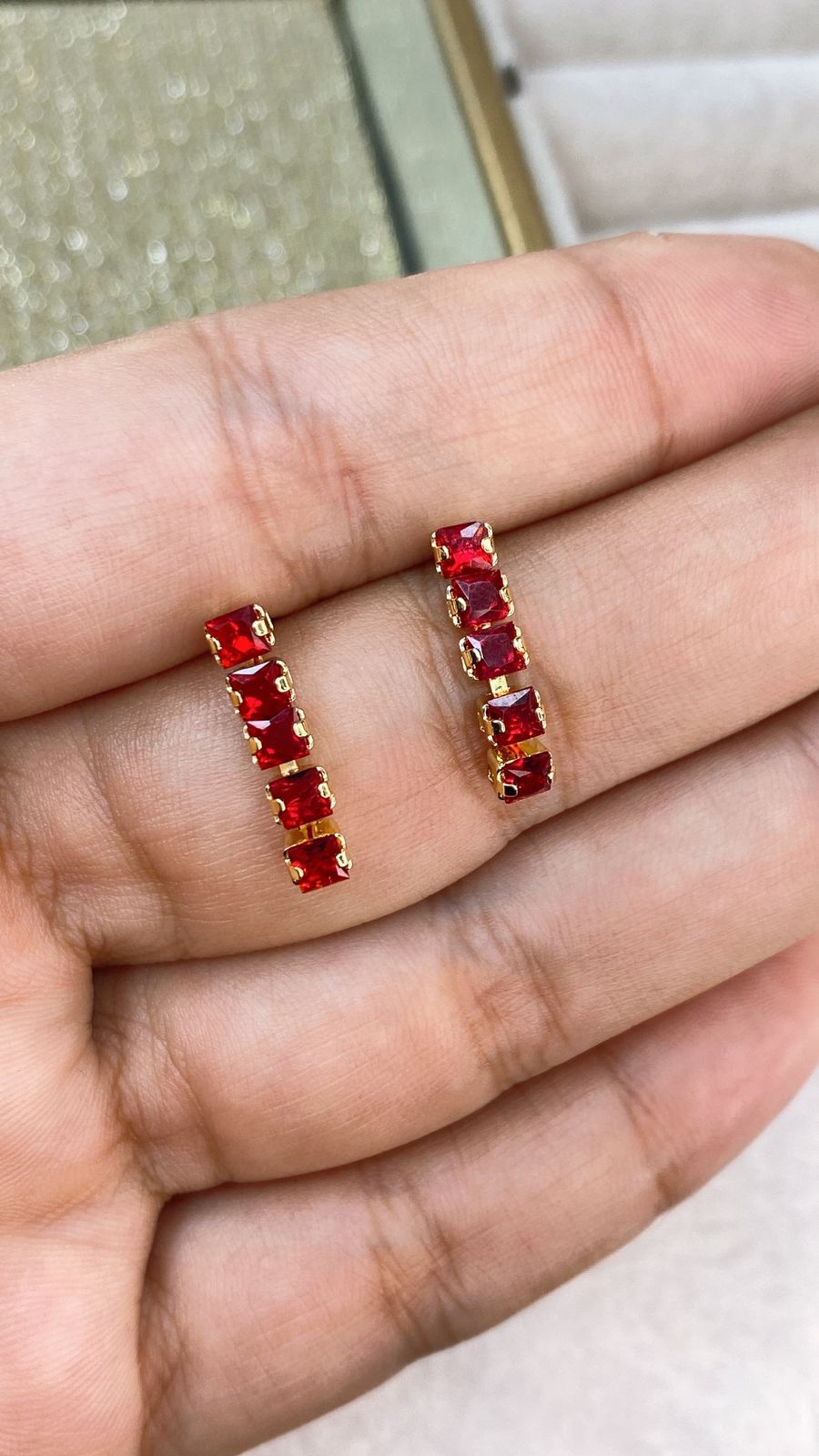 Arete de Chapa de Oro COA2142-2