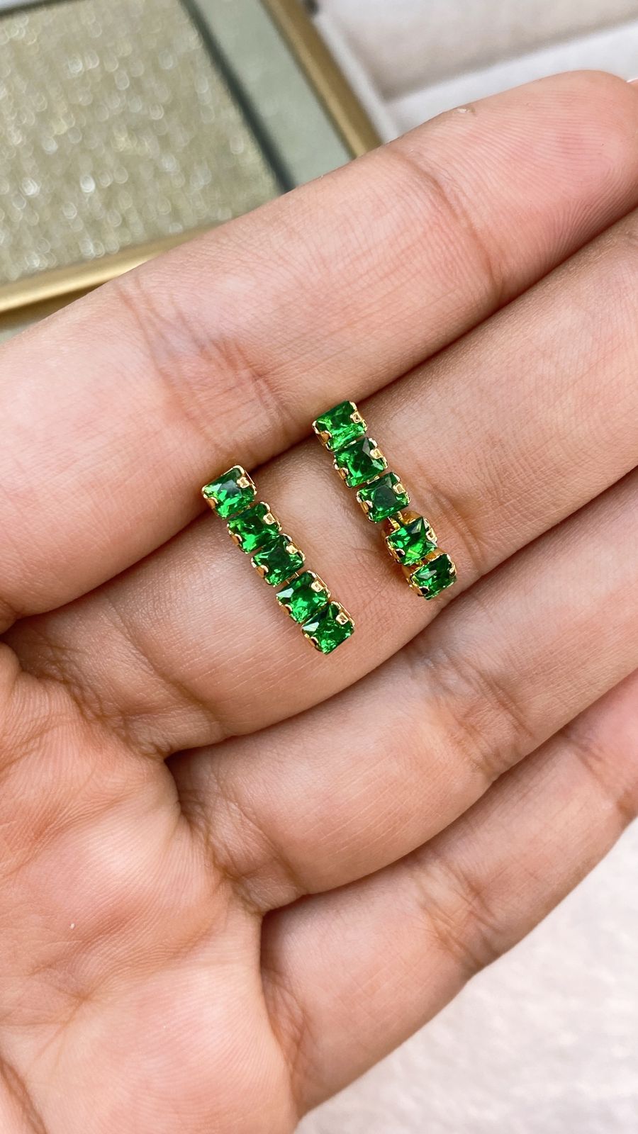 Arete de Chapa de Oro COA2142-3