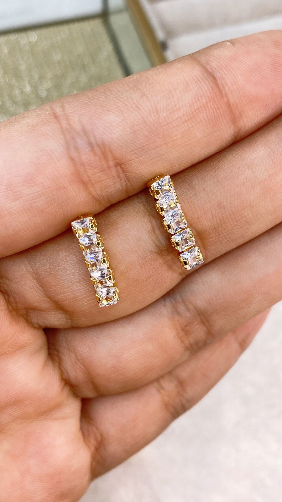 Arete de Chapa de Oro COA2024-6