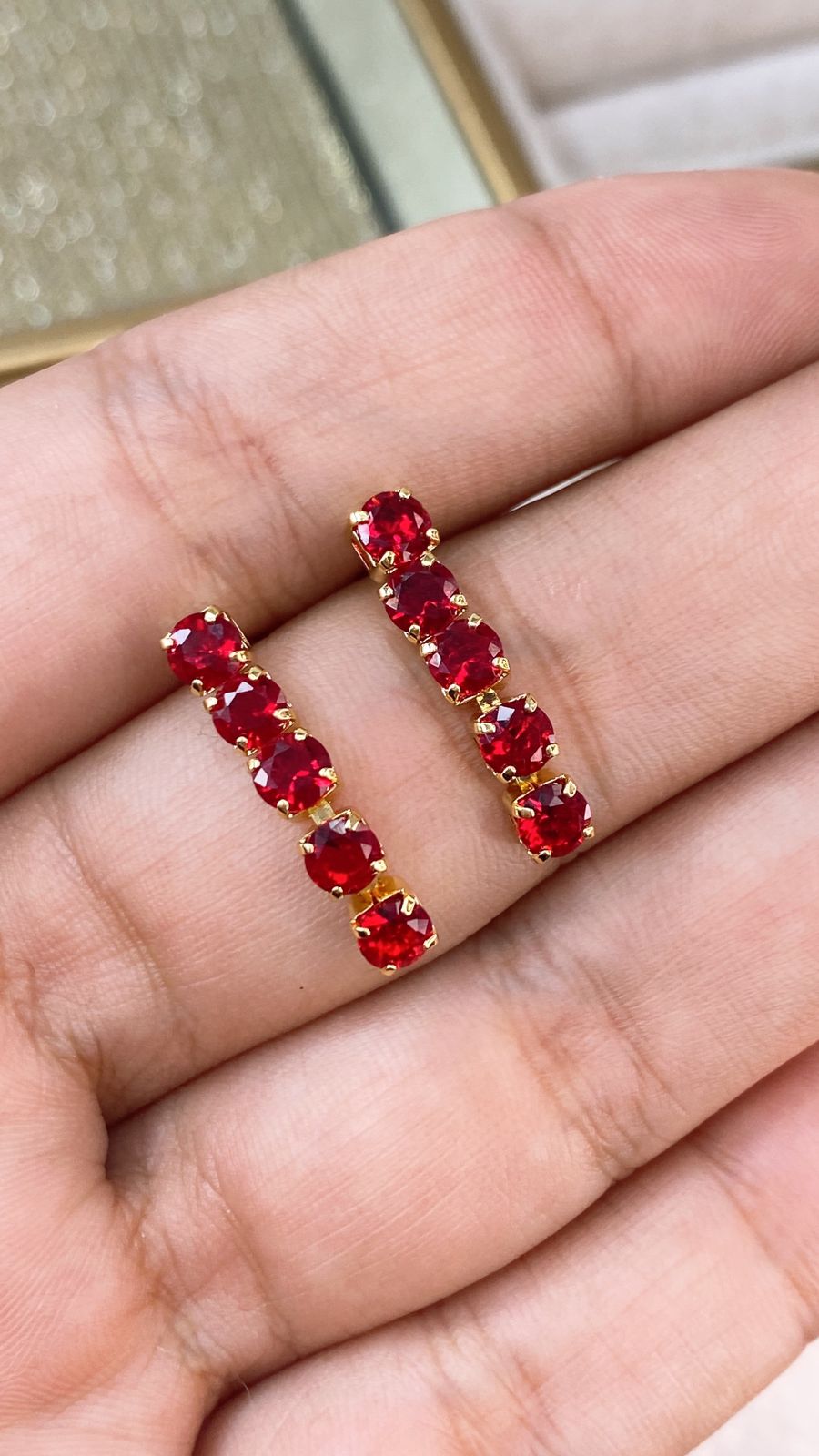 Arete de Chapa de Oro COA2141-2