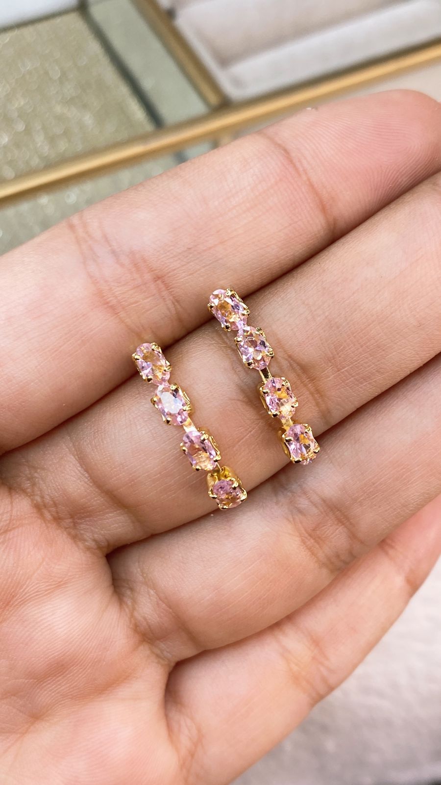 Arete de Chapa de Oro COA2140-2