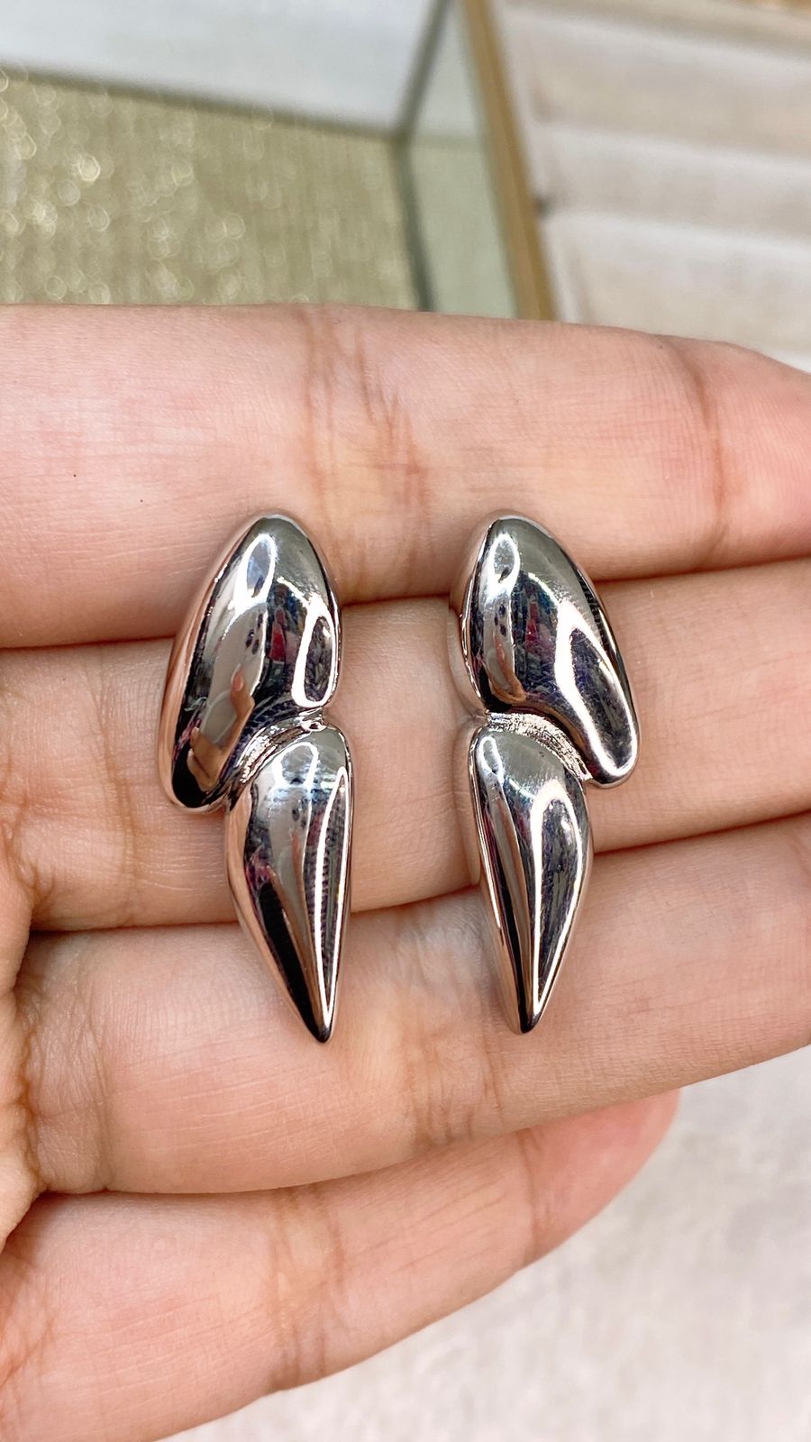 Arete de Chapa de Oro COA2041-2