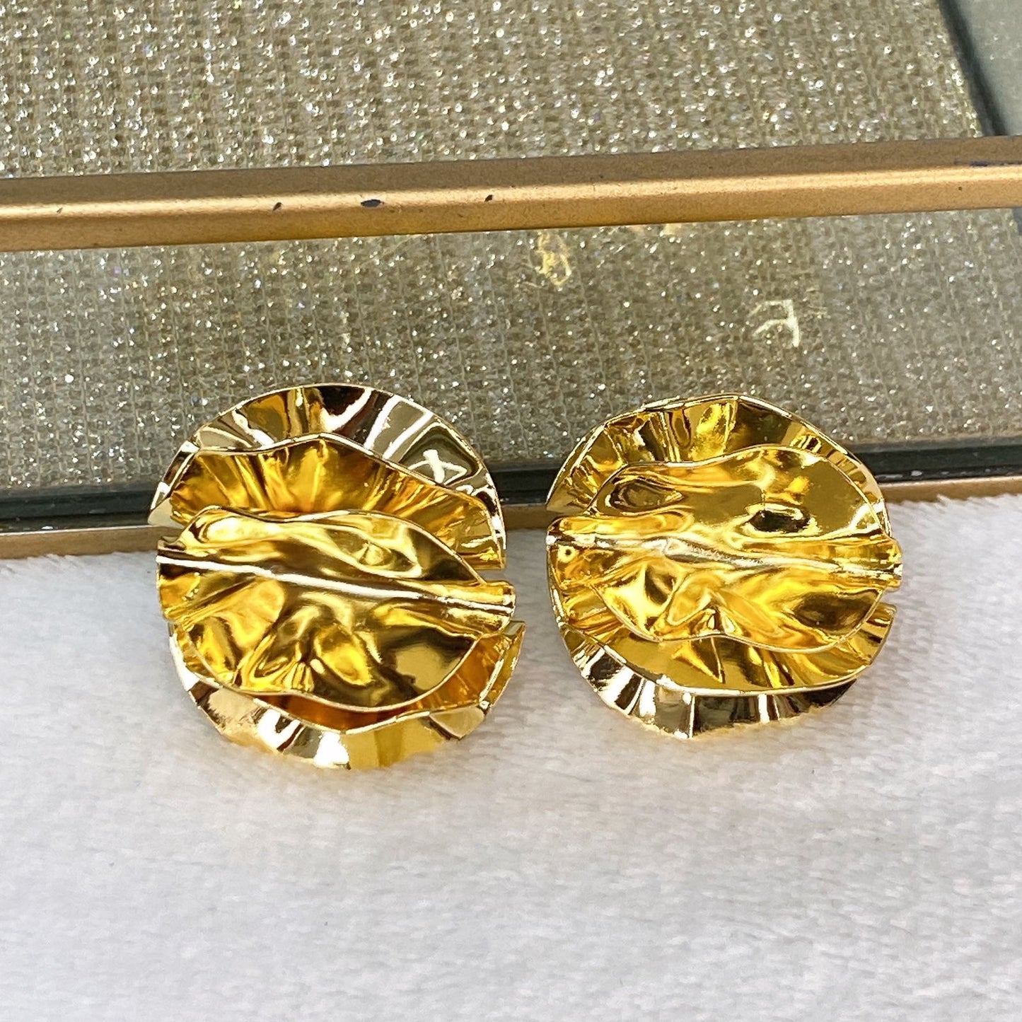 Arete de Chapa de Oro COA2044-1