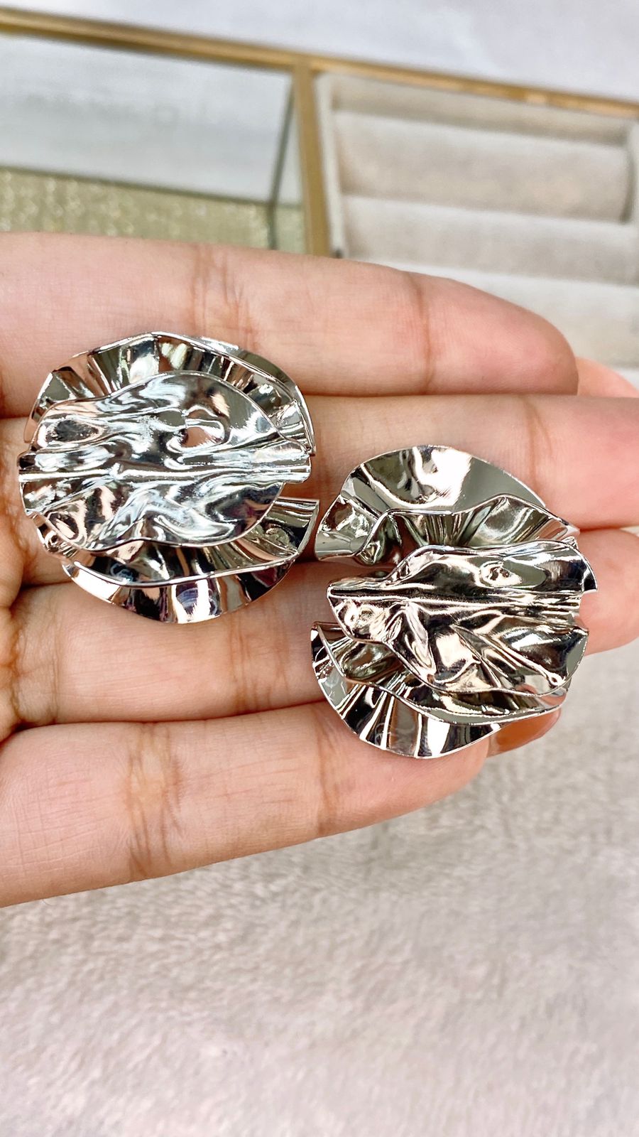Arete de Chapa de Oro COA2044-2