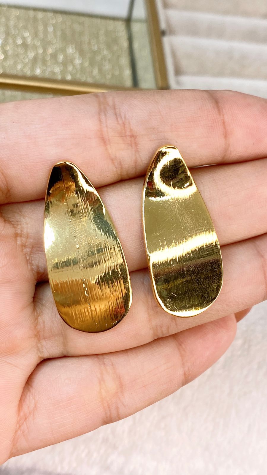 Arete de Chapa de Oro COA2046-1