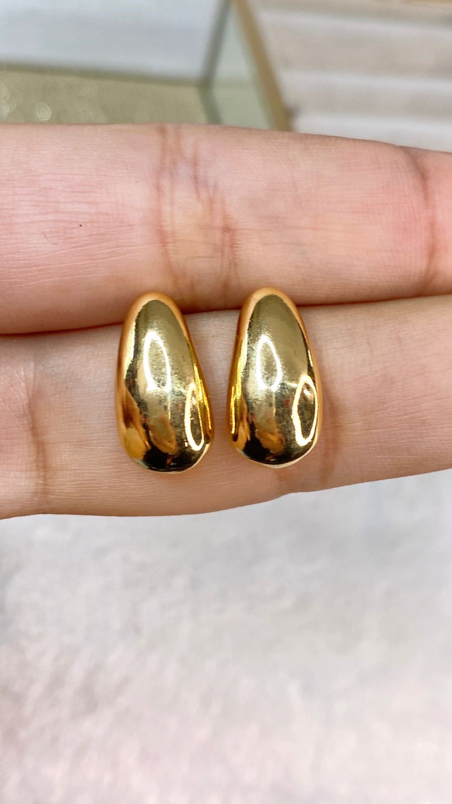 Arete de Chapa de Oro COA2043-1