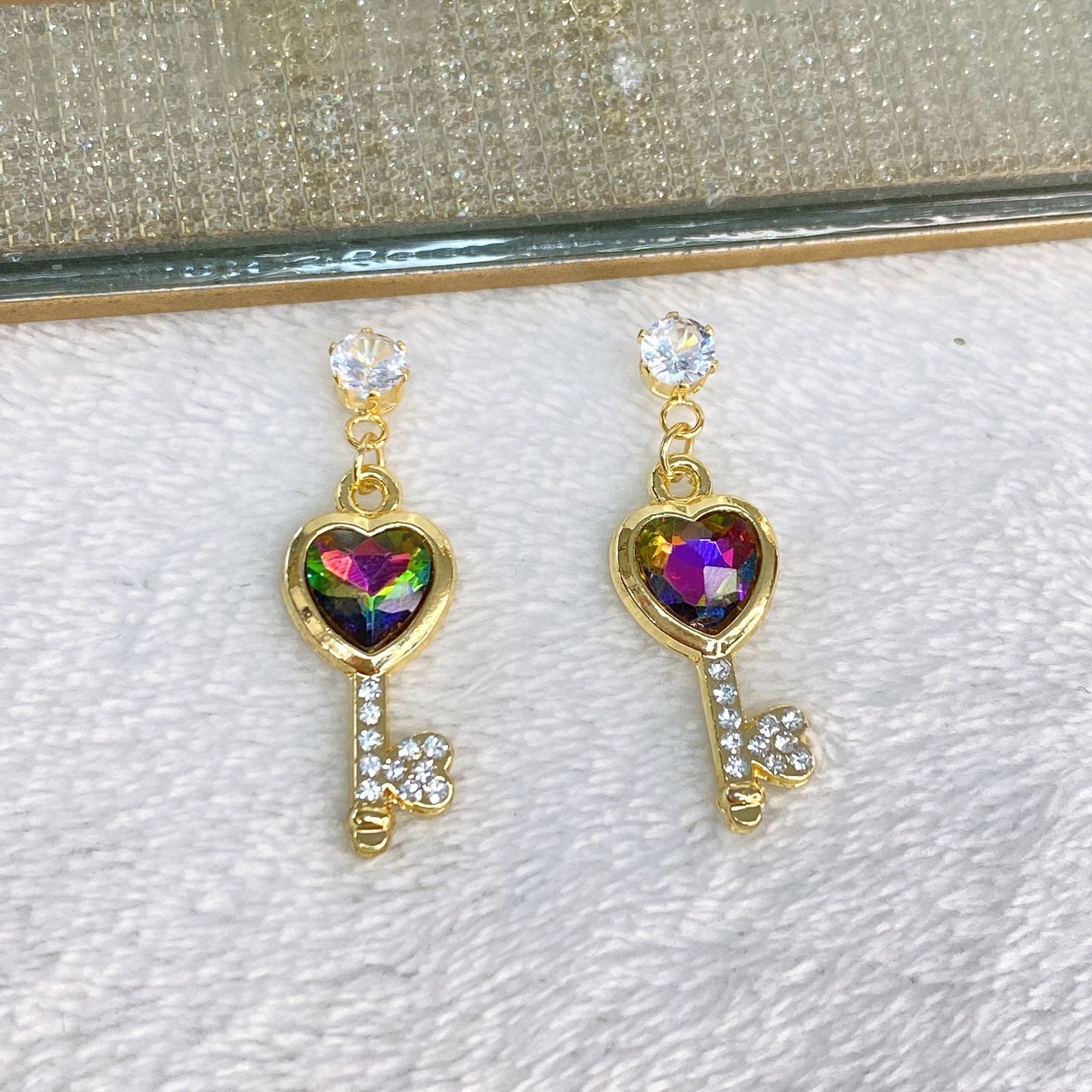Arete de Chapa de Oro COA2066-4