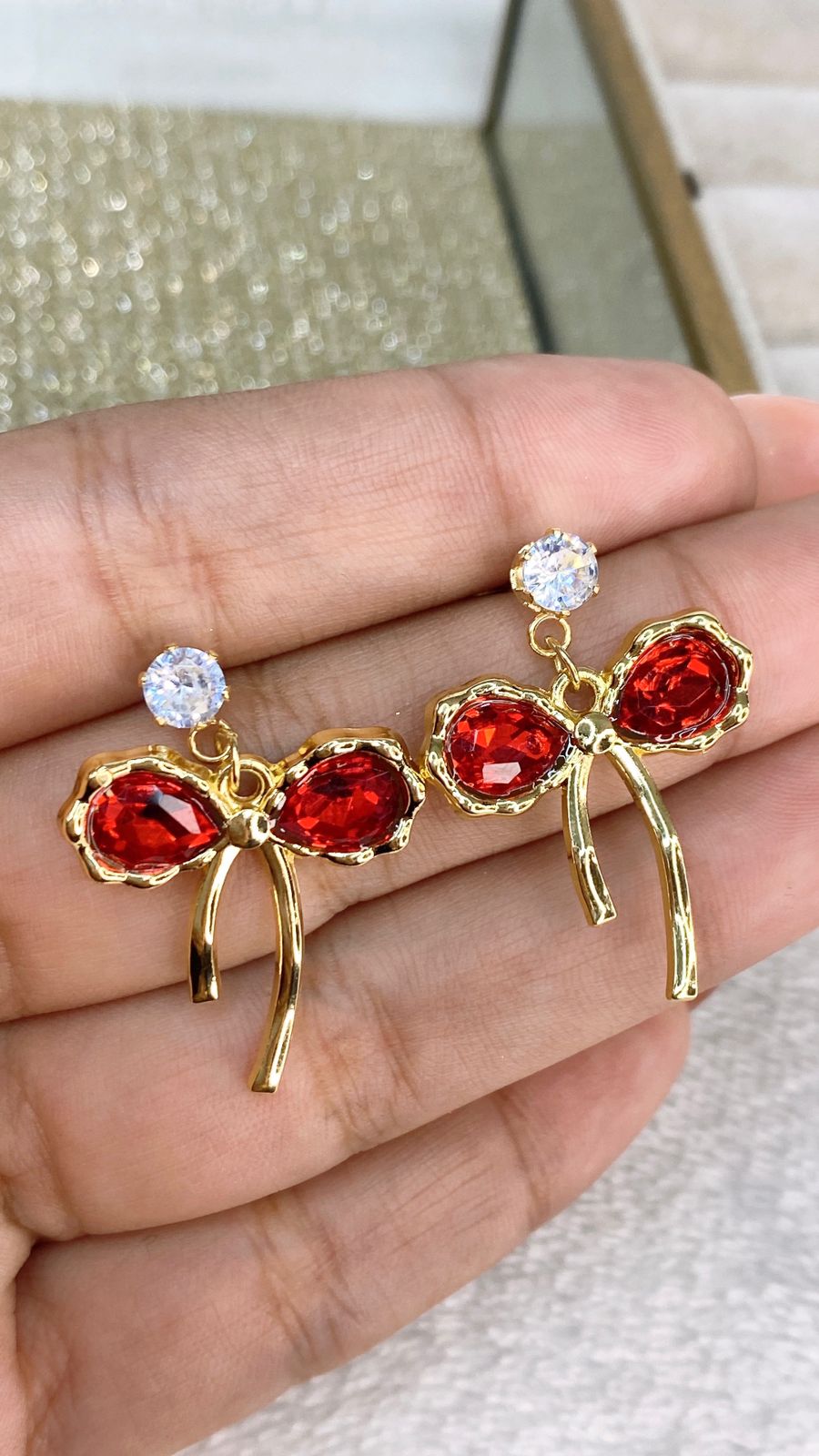 Arete de Chapa de Oro COA2065-3