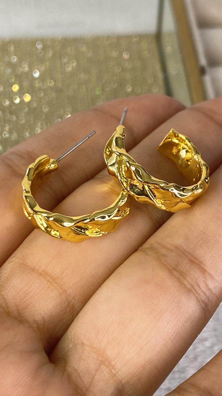 Arete de Chapa de Oro COA2086-1
