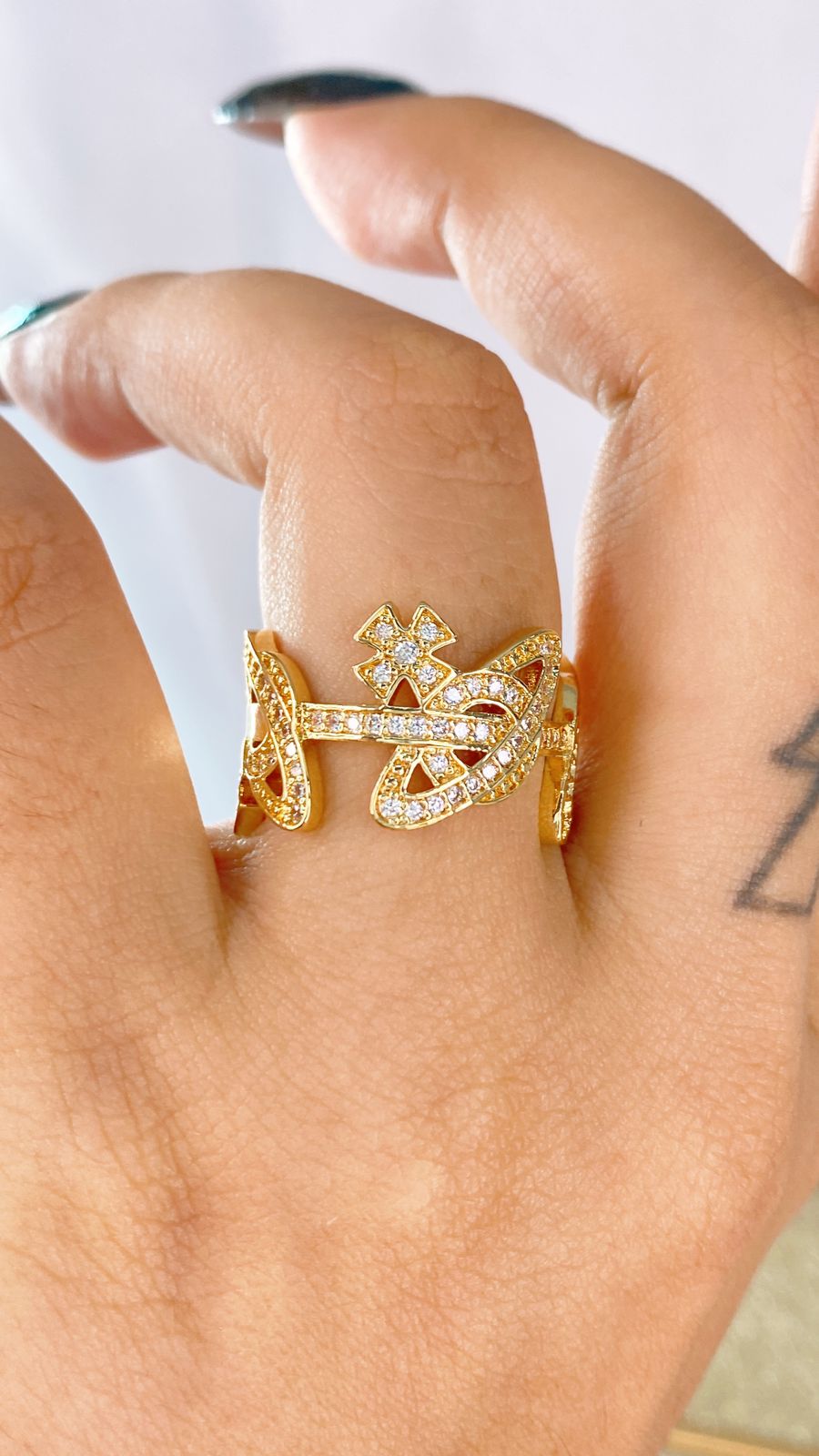 Anillo Chapa de Oro Ajustable ACO1462-1