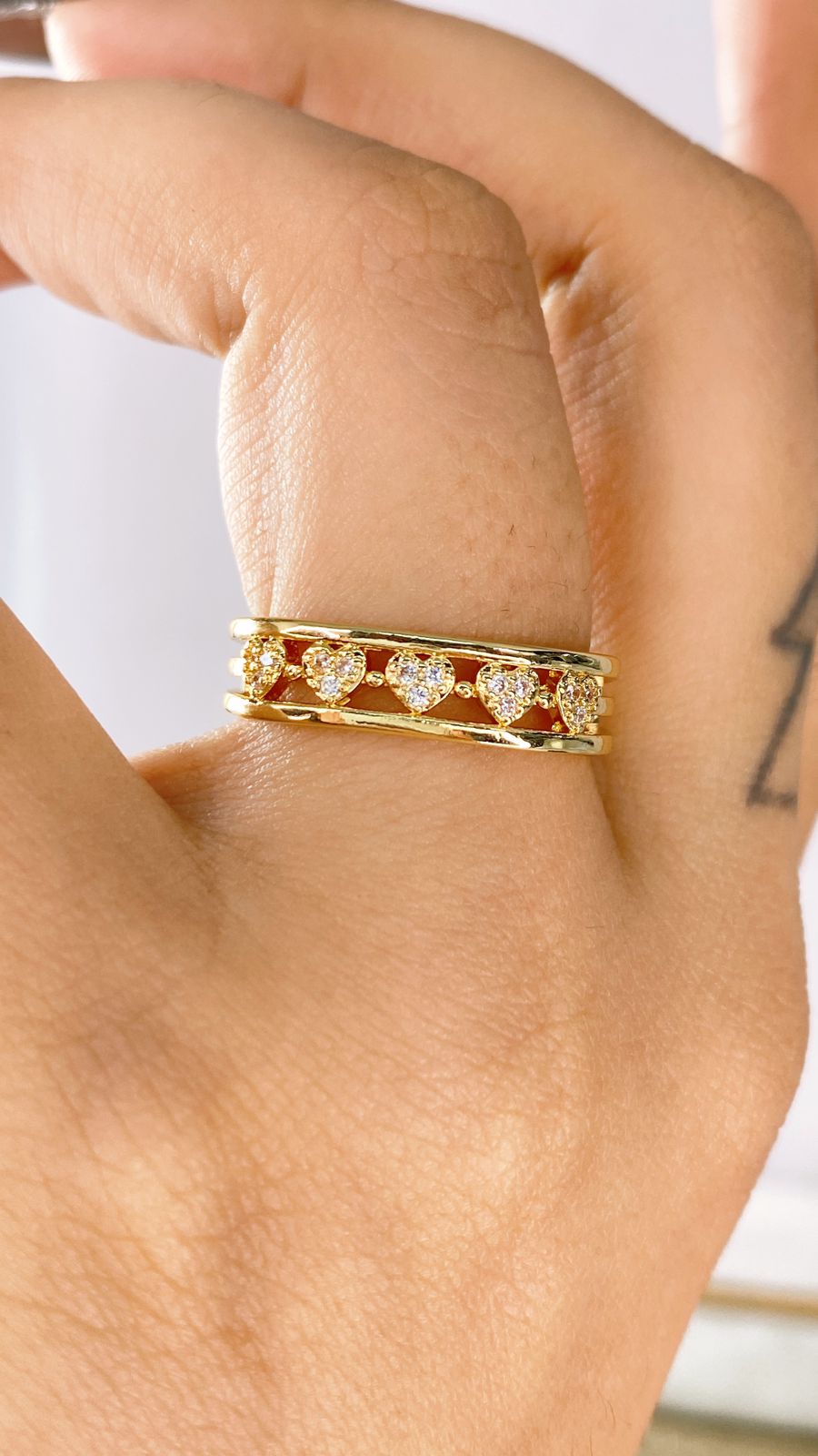 Anillo Chapa de Oro Ajustable ACO1465-1