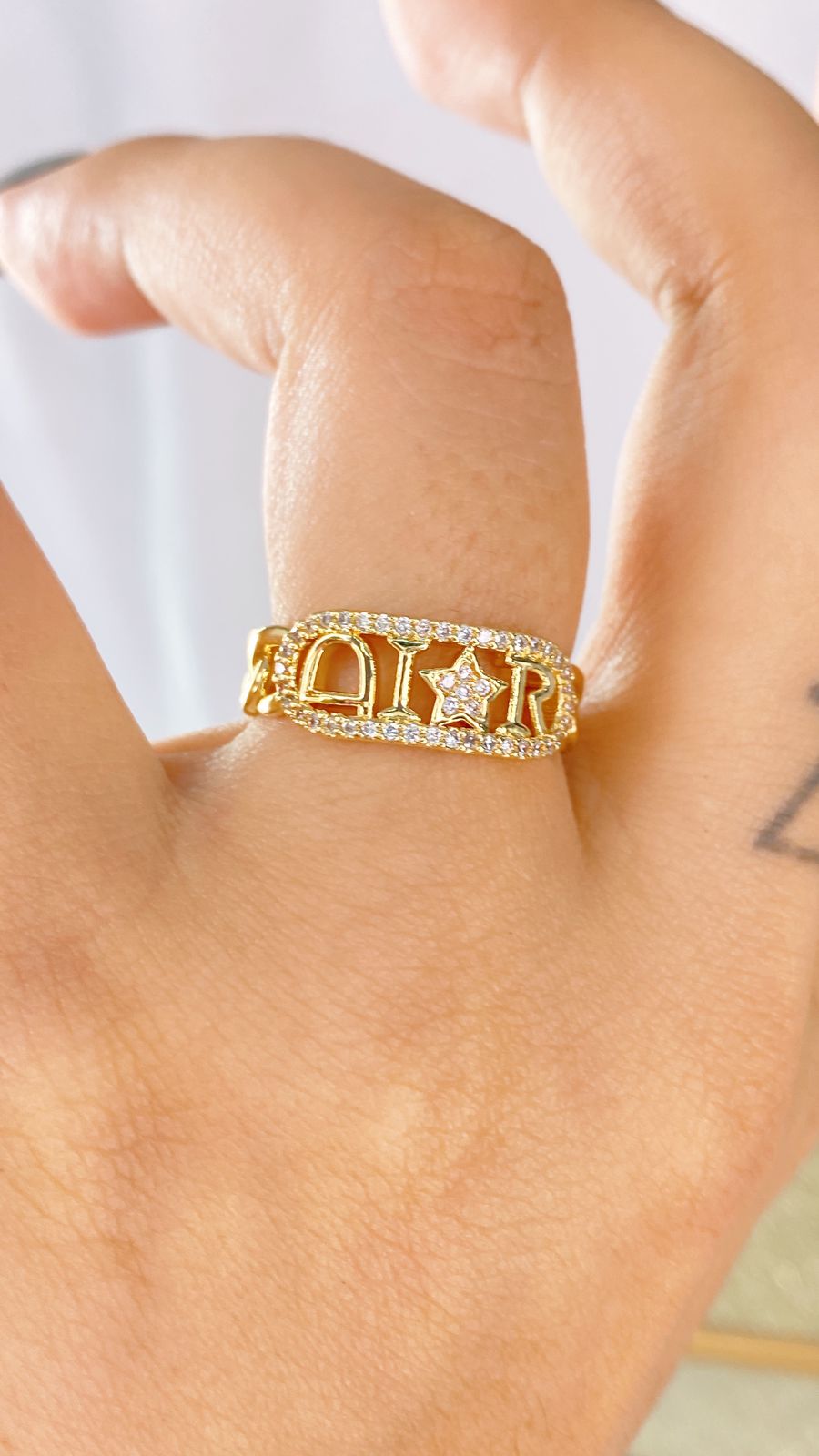 Anillo Chapa de Oro Ajustable ACO1463-1