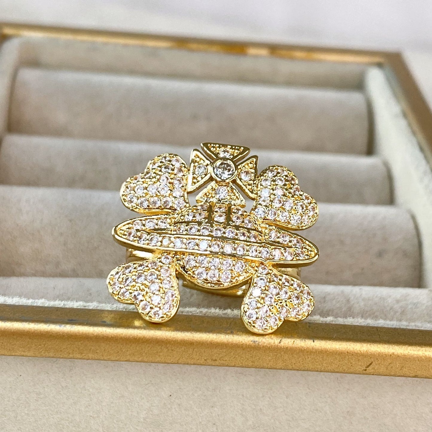 Anillo Chapa de Oro Ajustable ACO1461-1