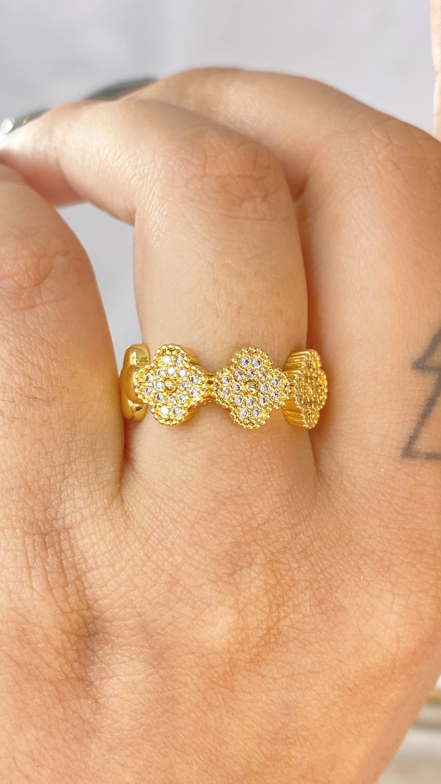 Anillo Chapa de Oro Ajustable ACO1482-1