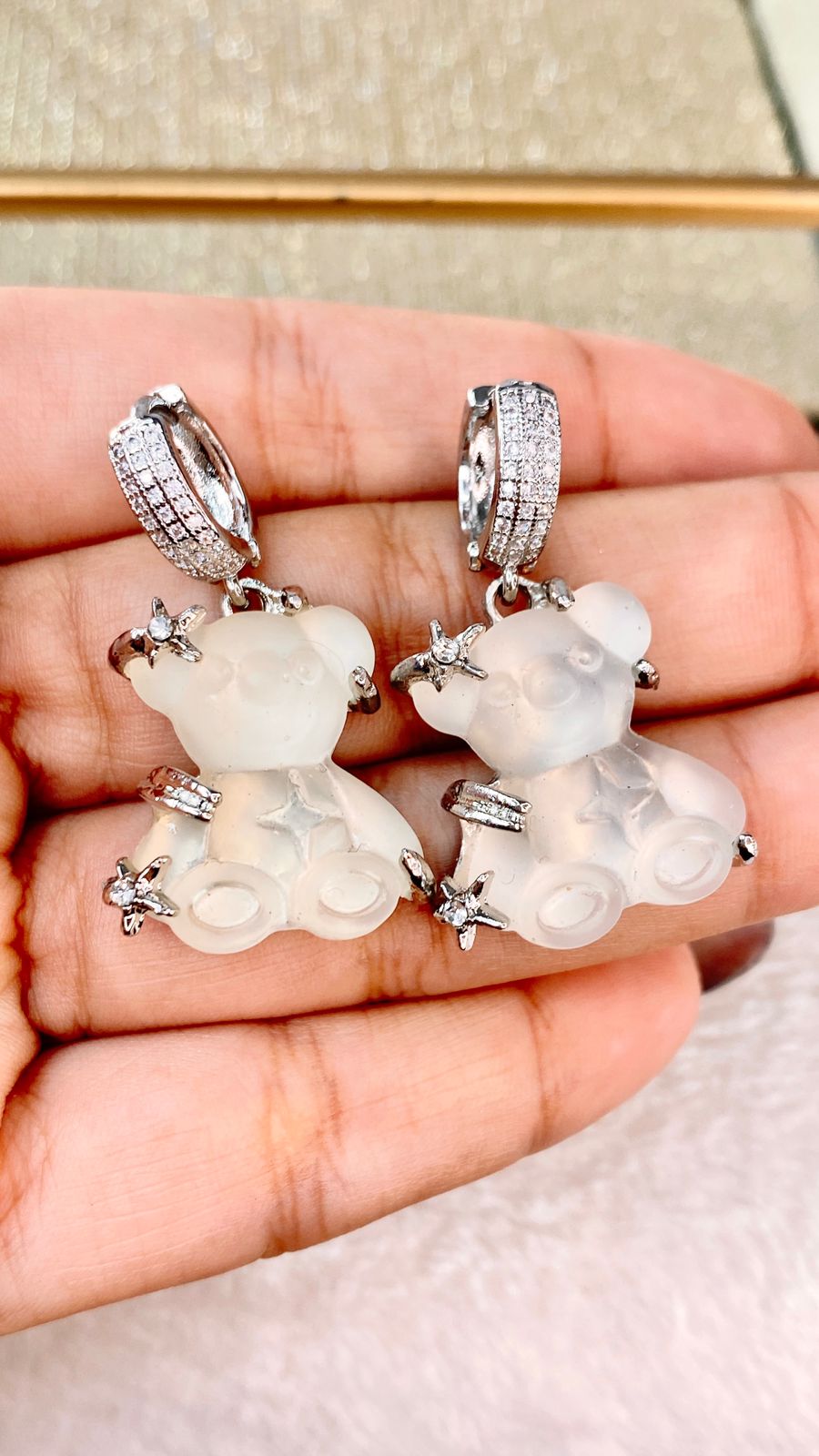 Arete de Chapa de Oro y Zirconias COA2150-3