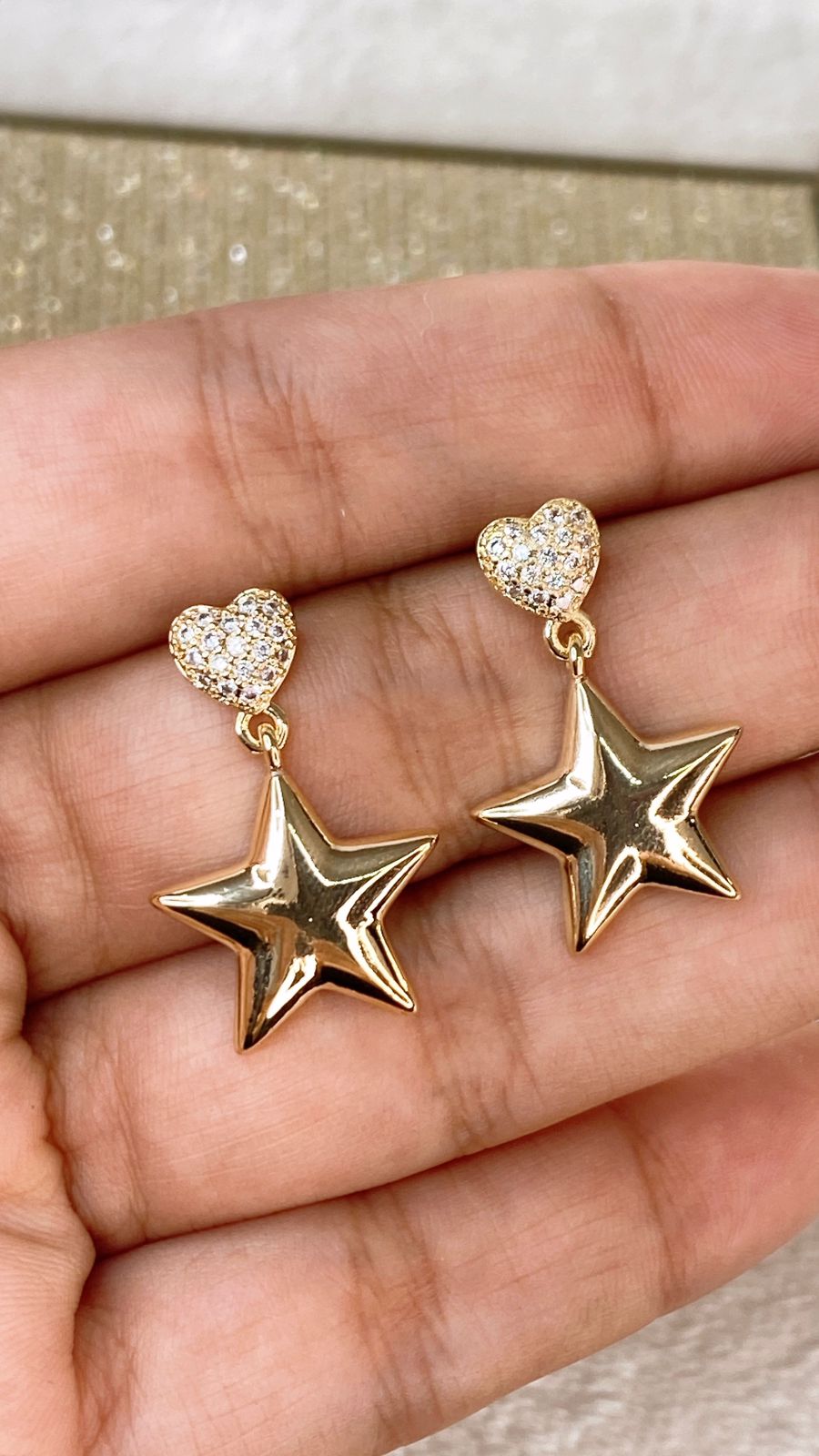 Arete de Chapa de Oro COA2157-1