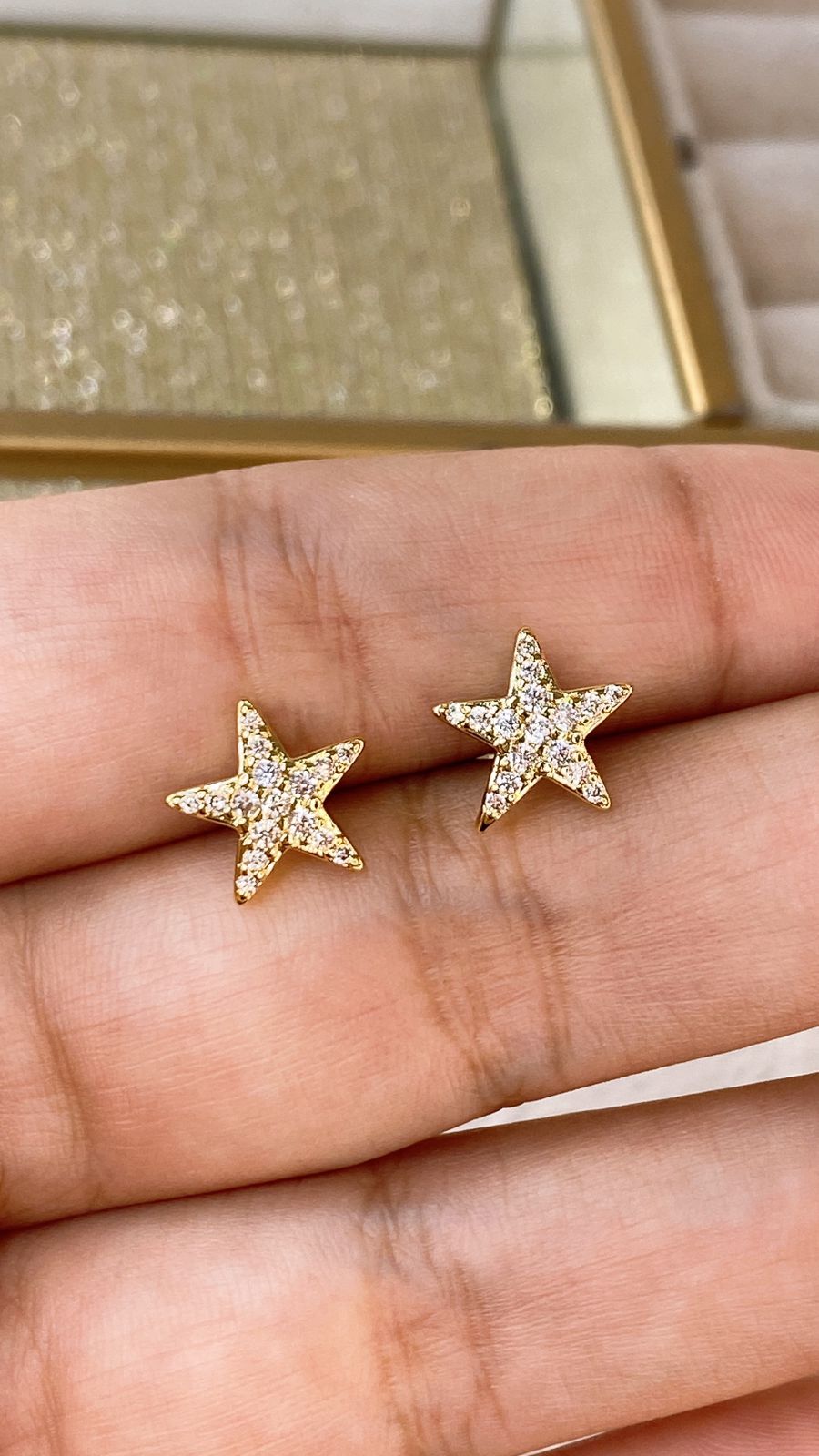 Arete de Chapa de Oro COA2160-1