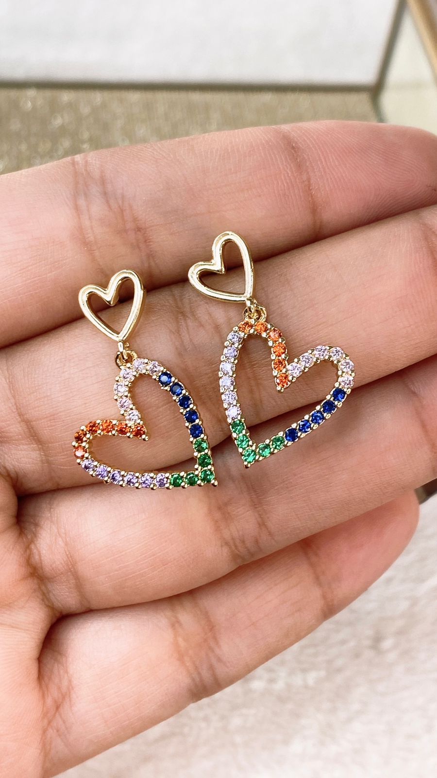 Arete de Chapa de Oro COA2168-3