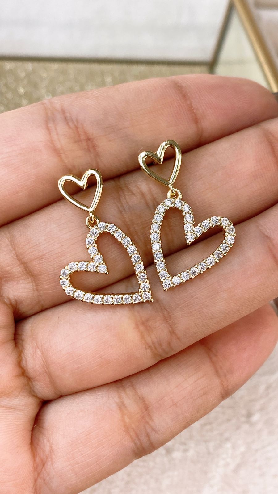 Arete de Chapa de Oro COA2168-1