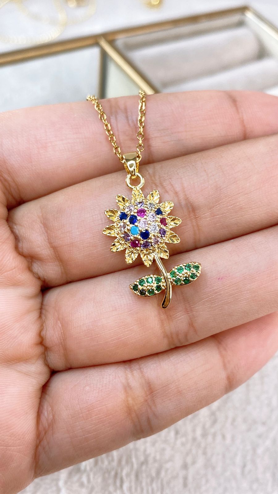 Collar de Acero Inoxidable y Dije de Chapa de Oro CAI2753-1