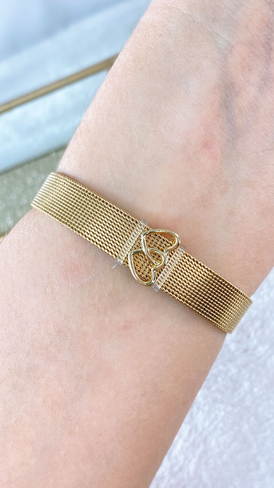 Pulsera de Acero Inoxidable y Dije de Chapa de Oro PAI1143-1